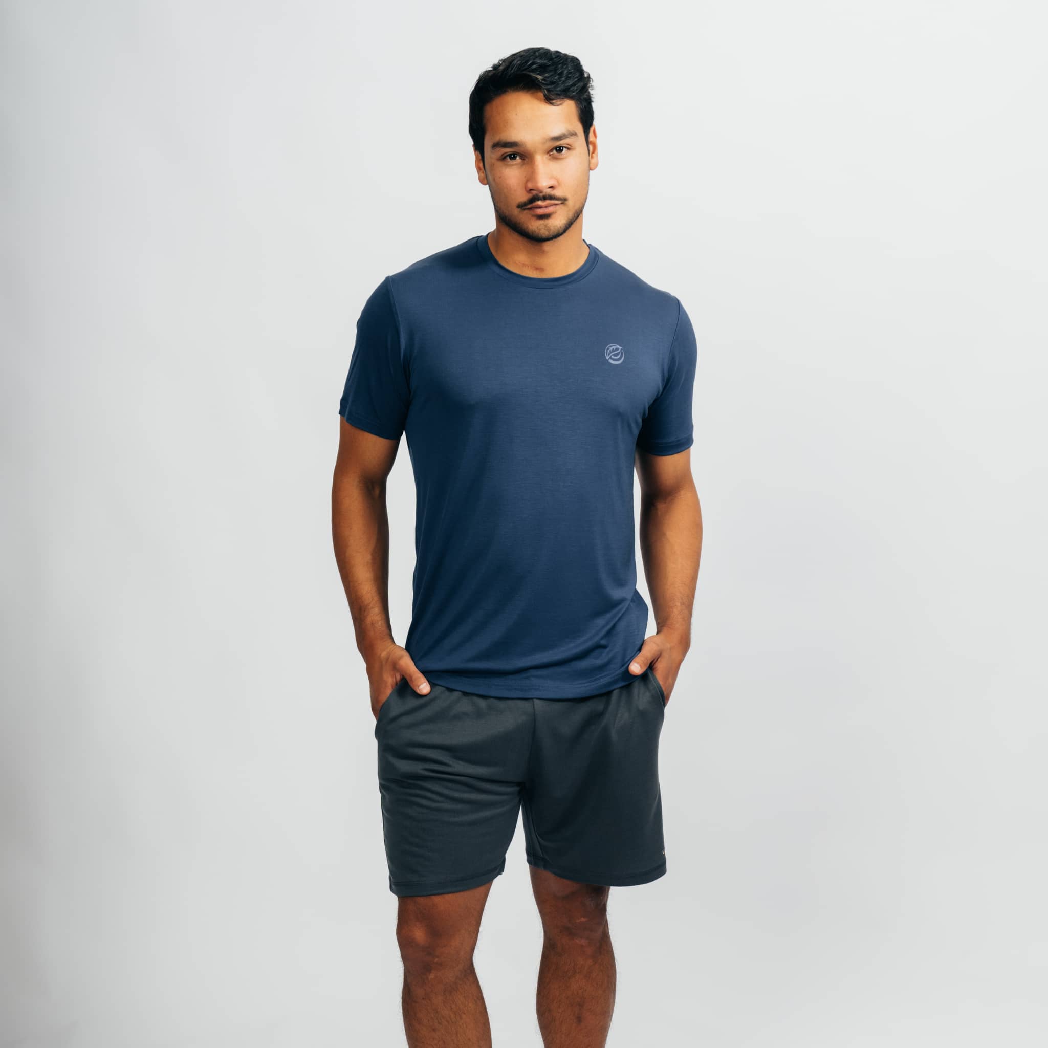 Sportset aus TENCEL™ Lyocell - blau / anthrazit