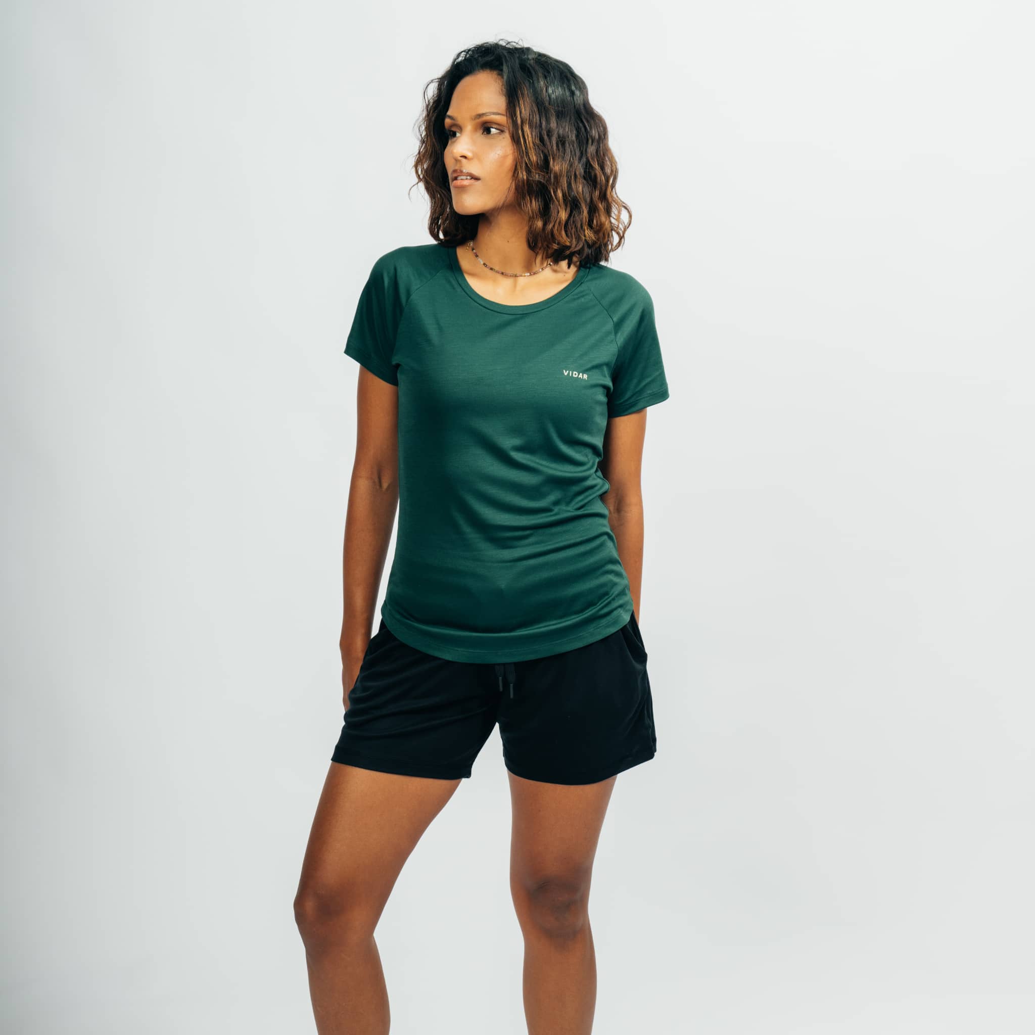 POSEIDA Sportset (kurz) - dunkelgrün / schwarz