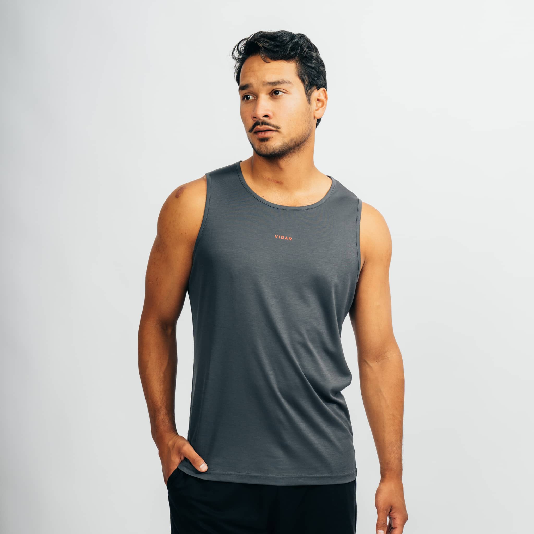 ANSWER | Sleeveless Sport Shirt anthrazit