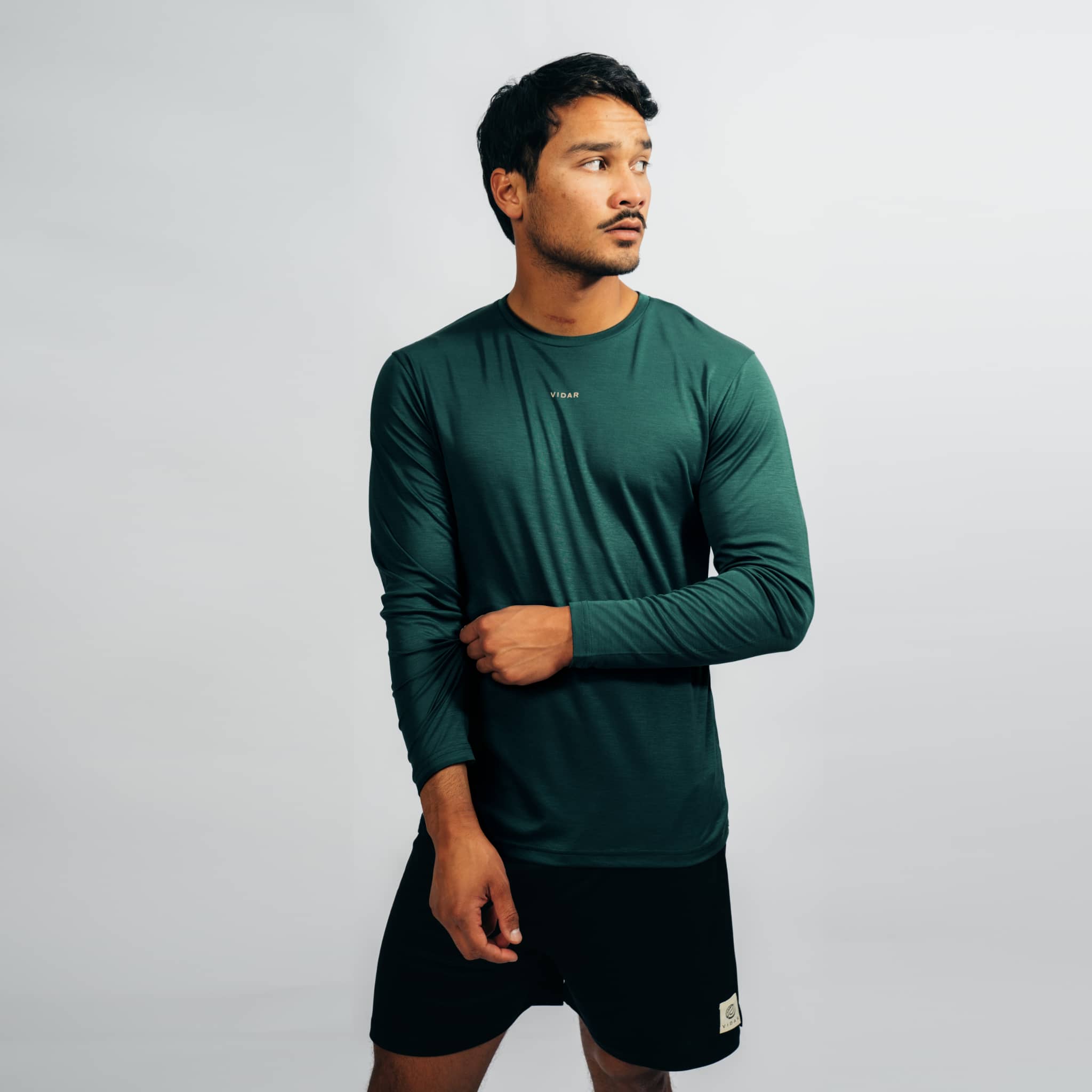 DISTANCE | Natural Performance Longsleeve - dunkelgrün