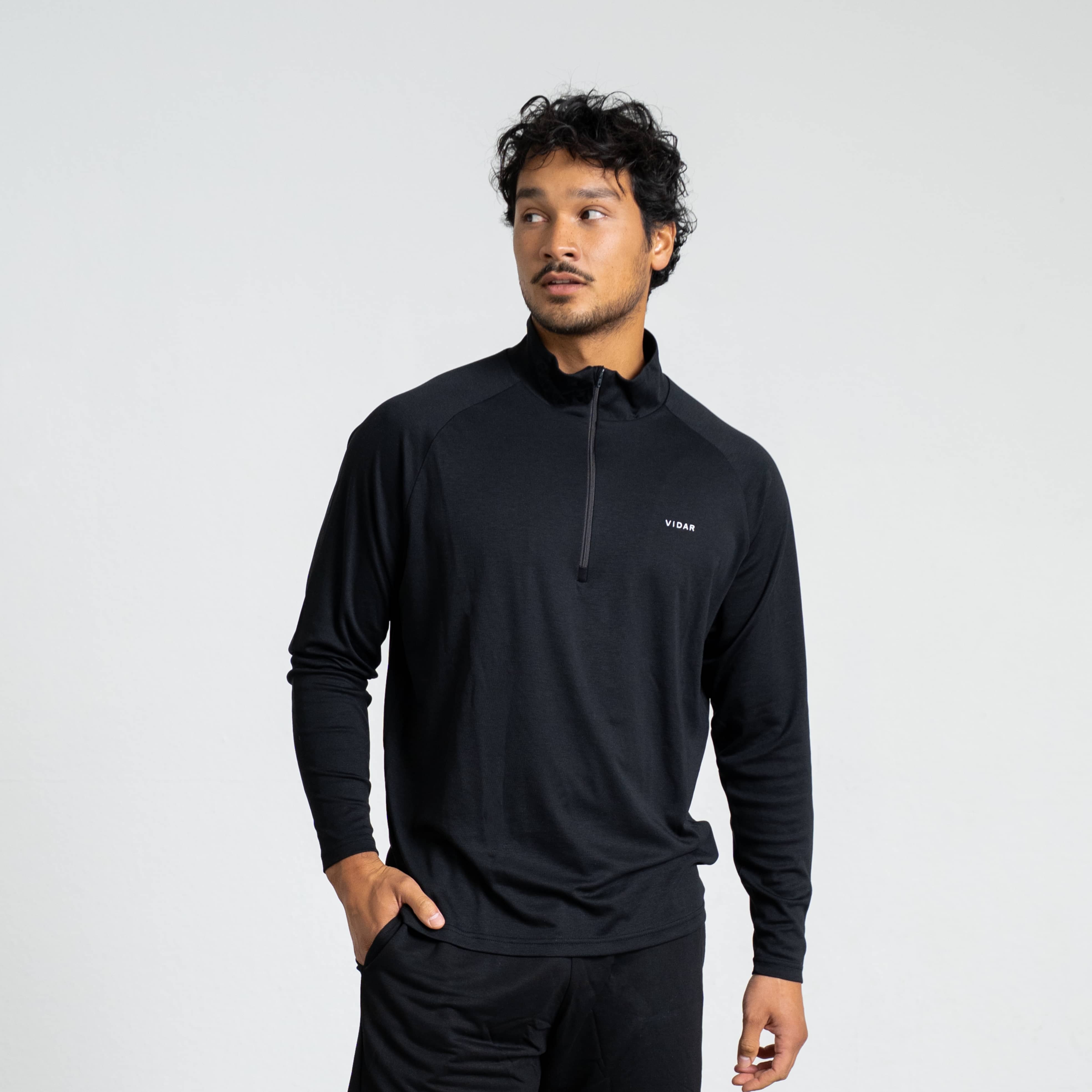 MOTION | Natural Quarter-Zip - schwarz