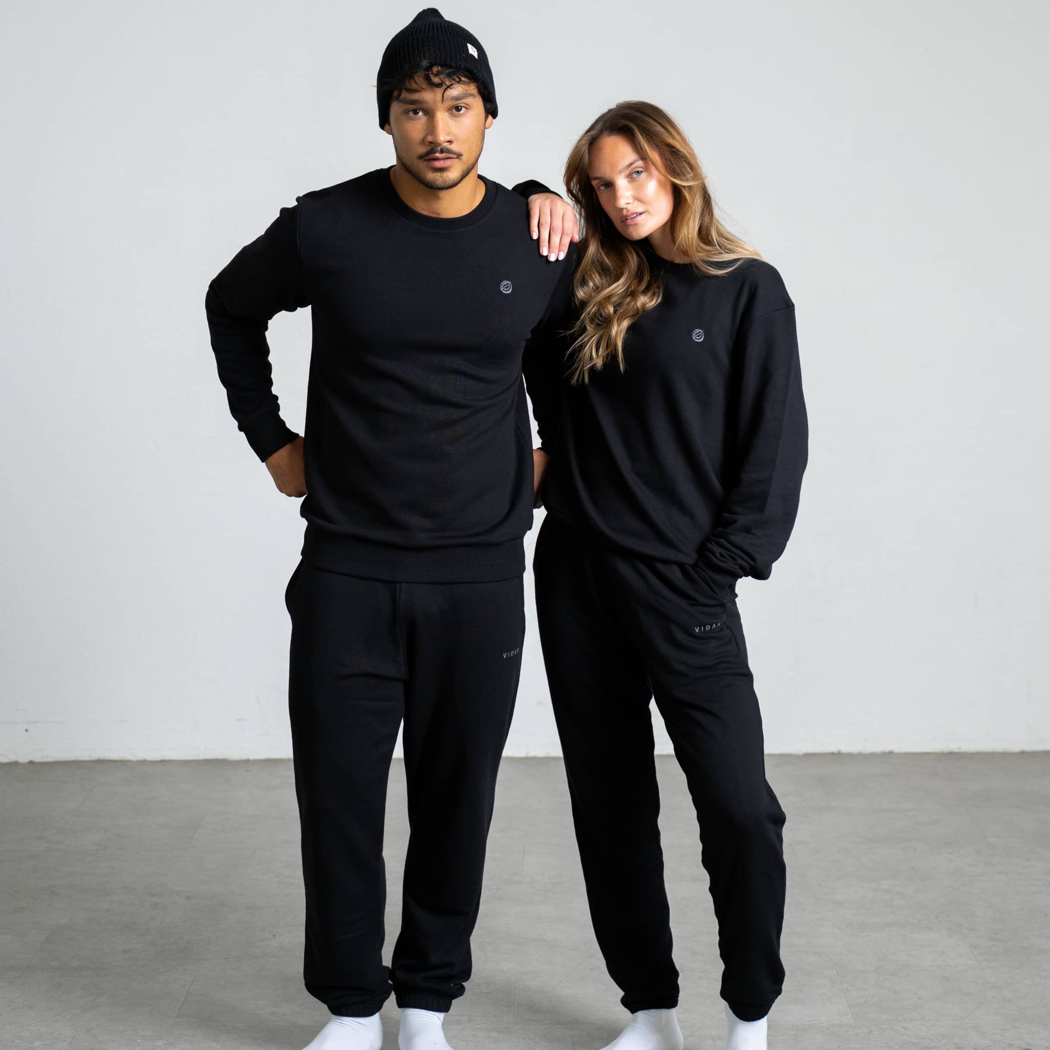 Jogginganzug aus TENCEL™ und Biobaumwolle - schwarz