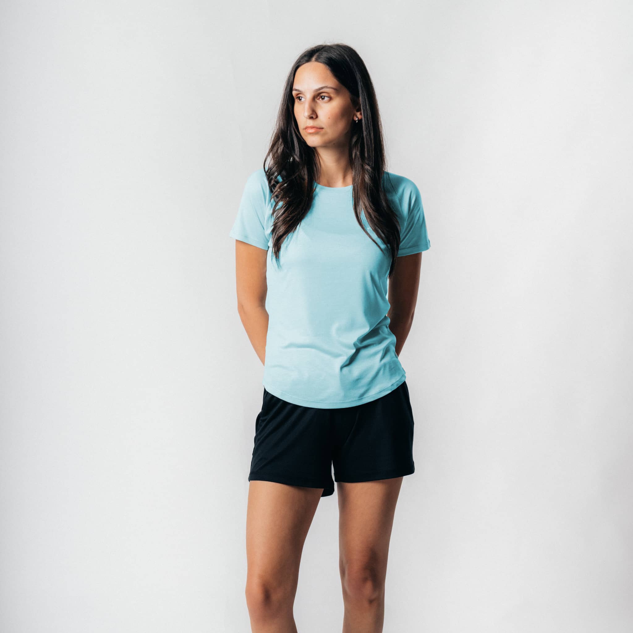 POSEIDA Sportset (kurz) - sky blue / schwarz