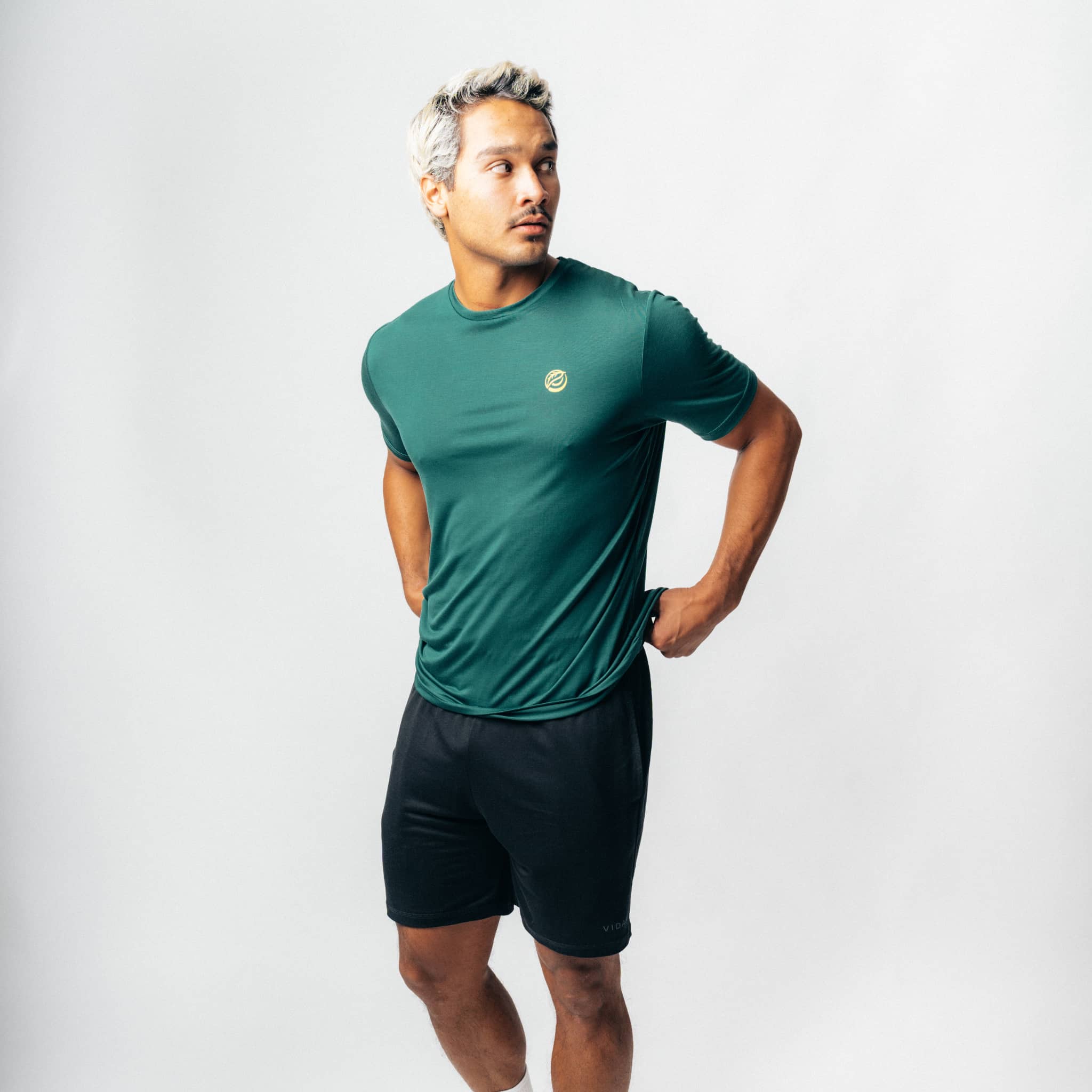 Sportset aus TENCEL™ Lyocell - grün / schwarz