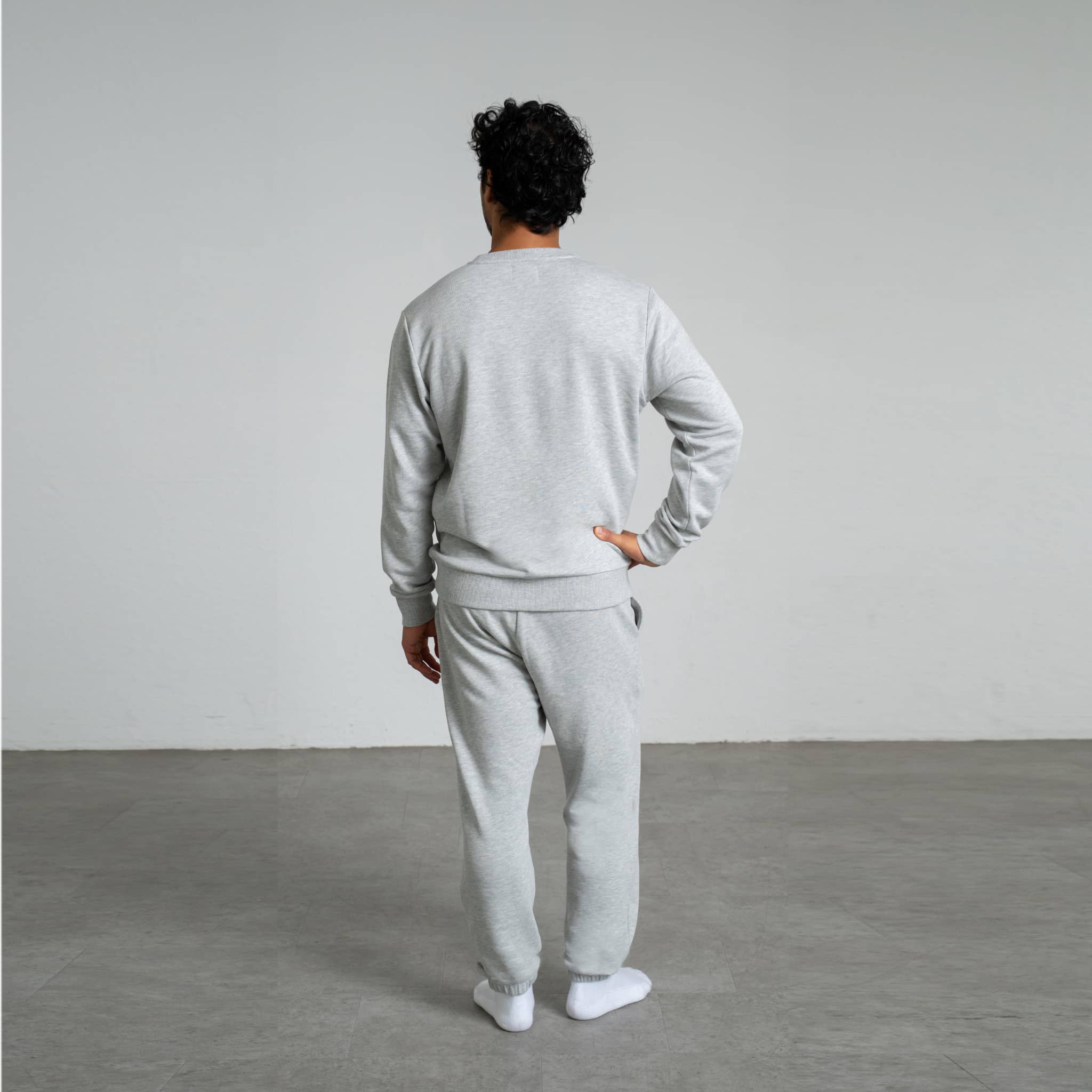 Jogginganzug aus TENCEL™ und Biobaumwolle - grau meliert