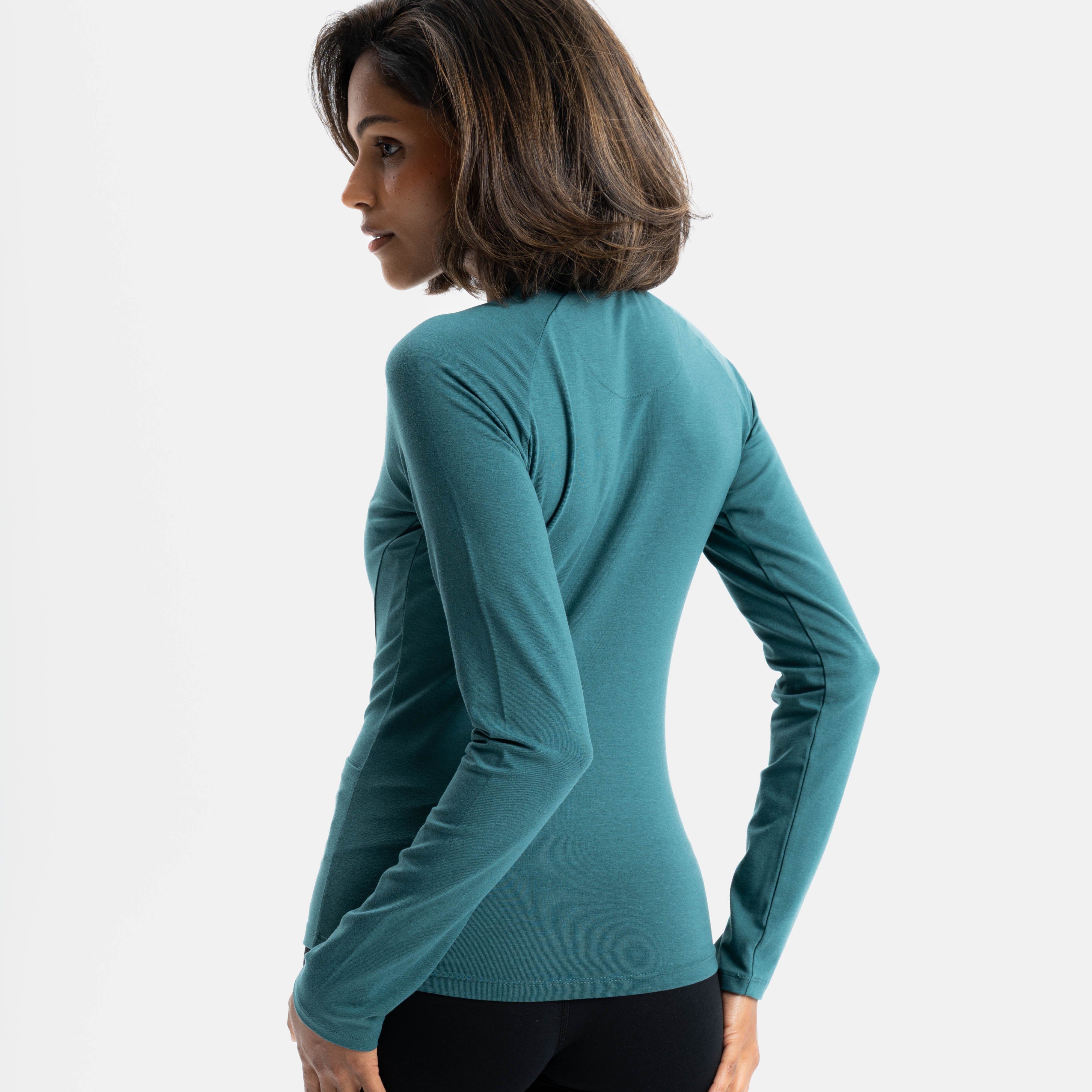 AMBITION | Natural Tight Longsleeve | Deep Sea Green