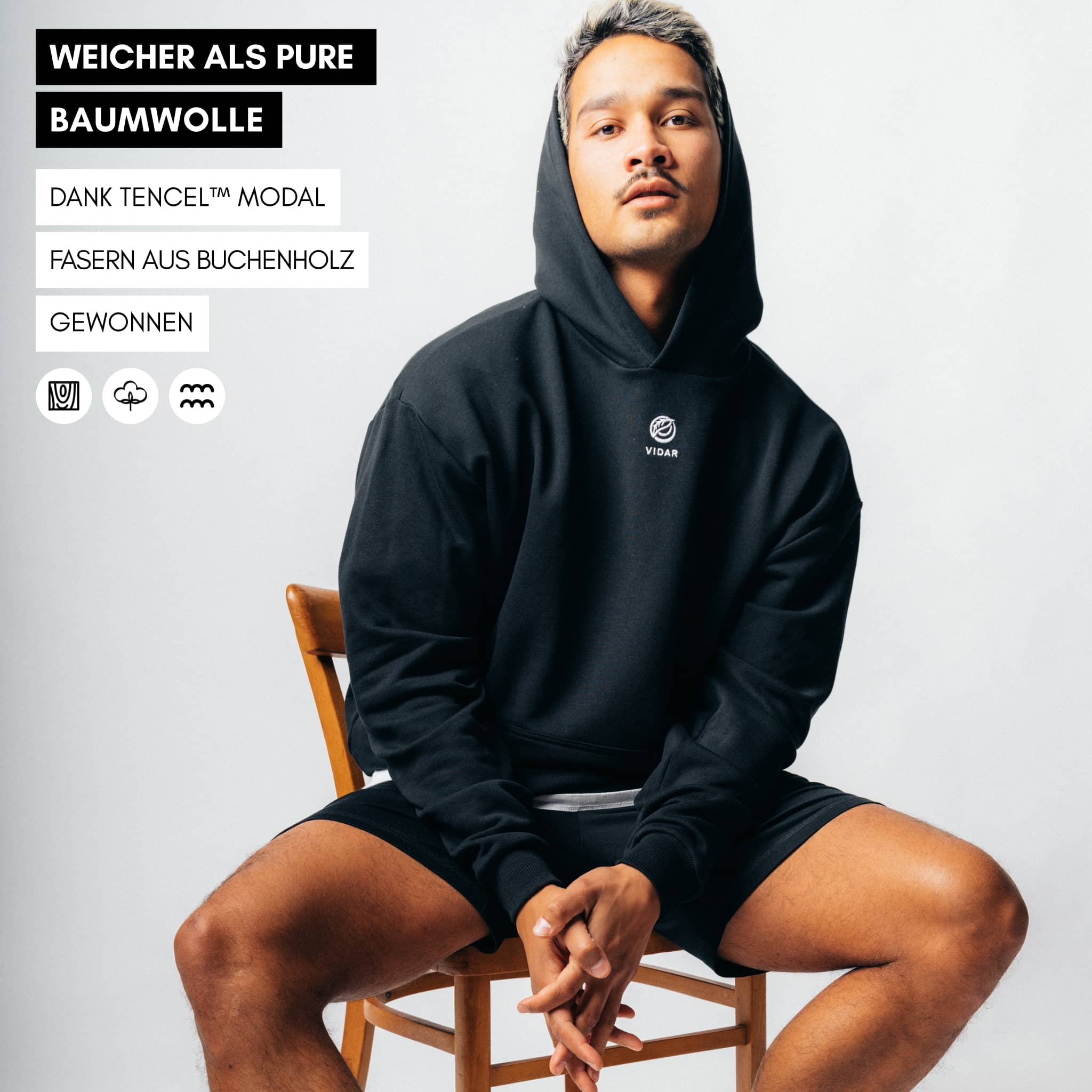 GUARD I Natural Hoodie - schwarz