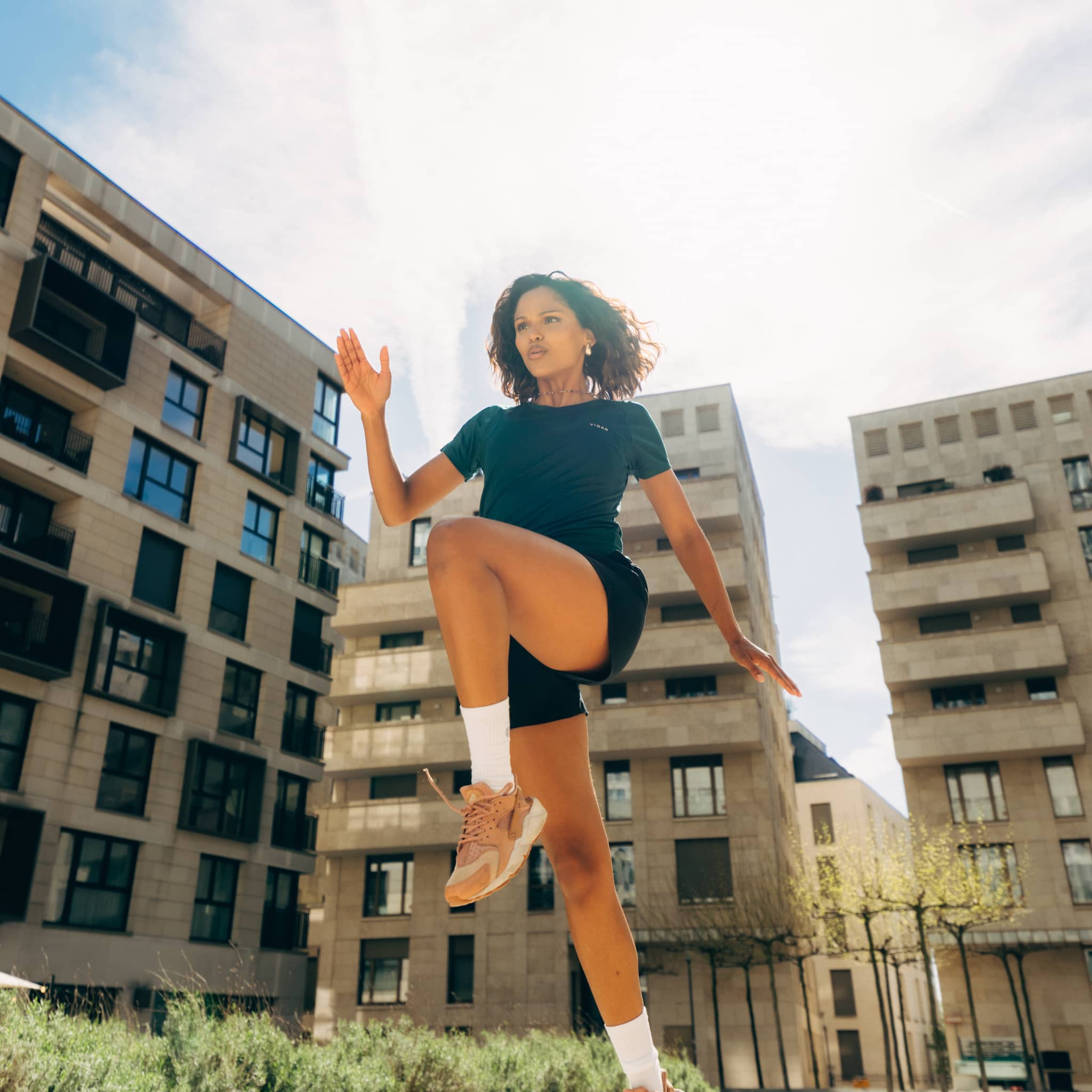 POSEIDA Sportset (kurz) - dunkelgrün / schwarz