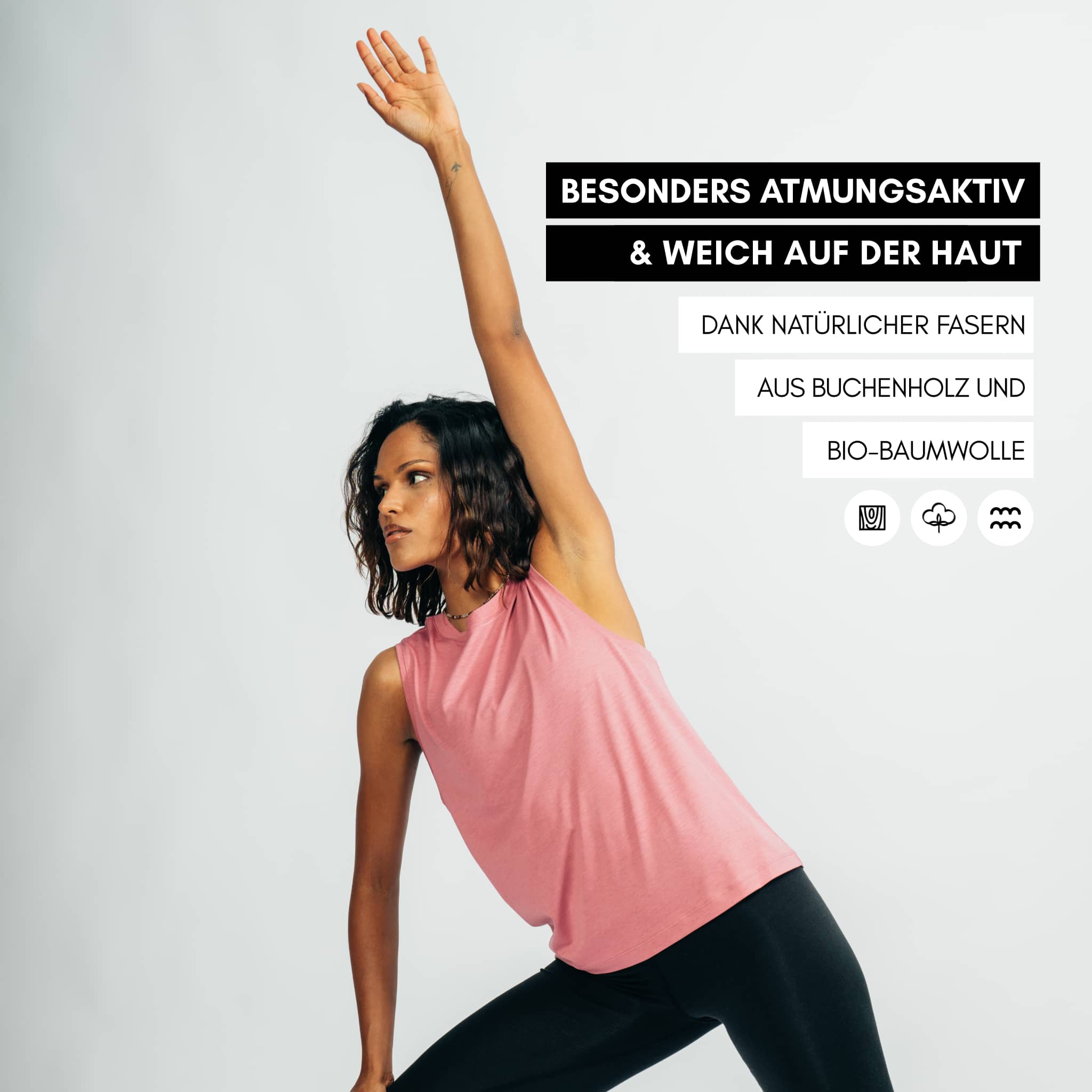 RISE I Natural Loose Top rose