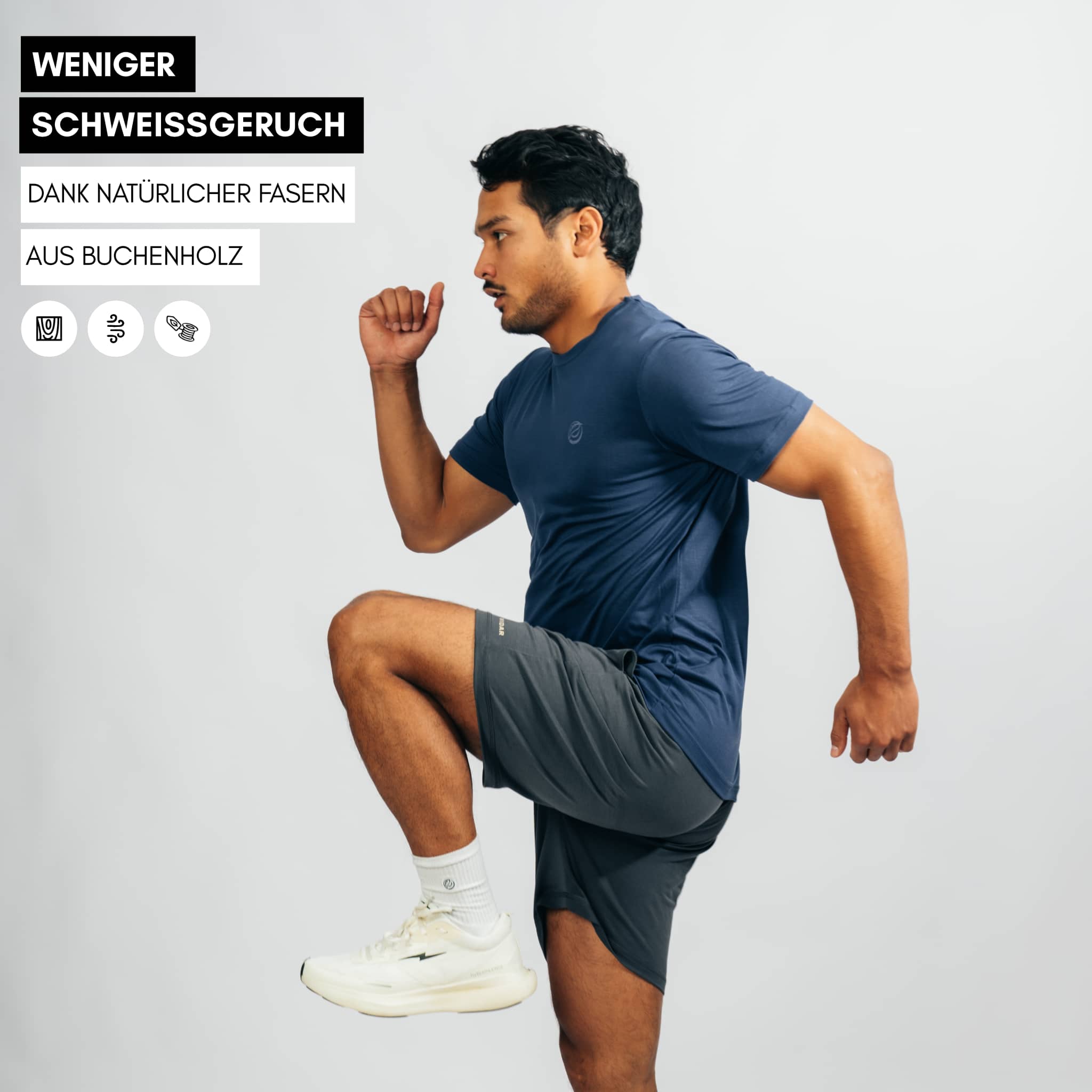 CHANGE I Natural Sport Tee - blau