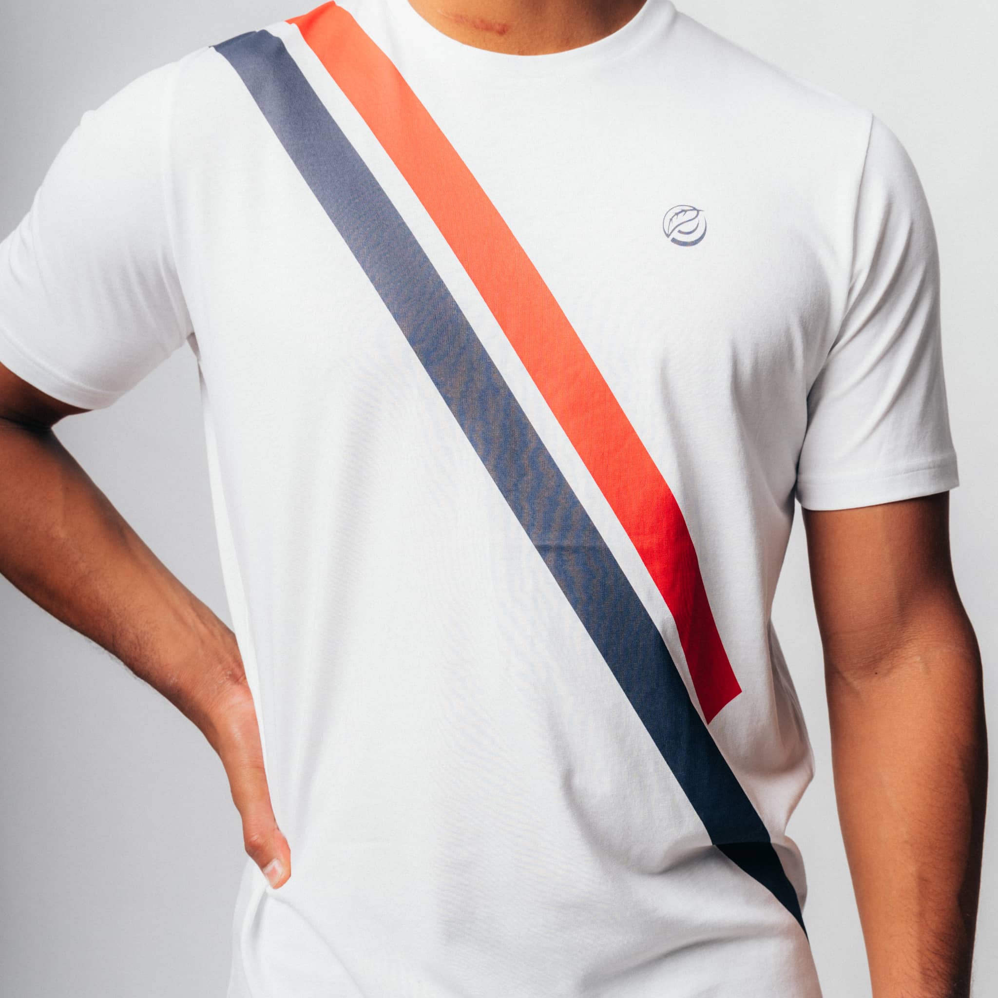 SLAM I Natural Tennis Shirt - grün / lila gestreift
