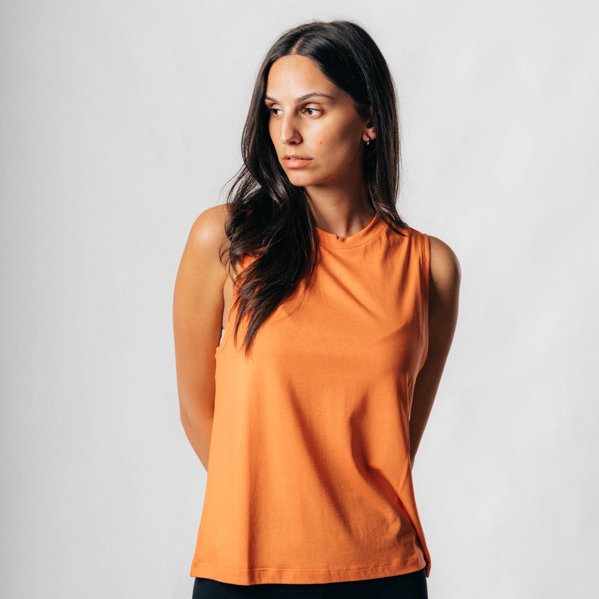 RISE I Natural Loose Top - orange