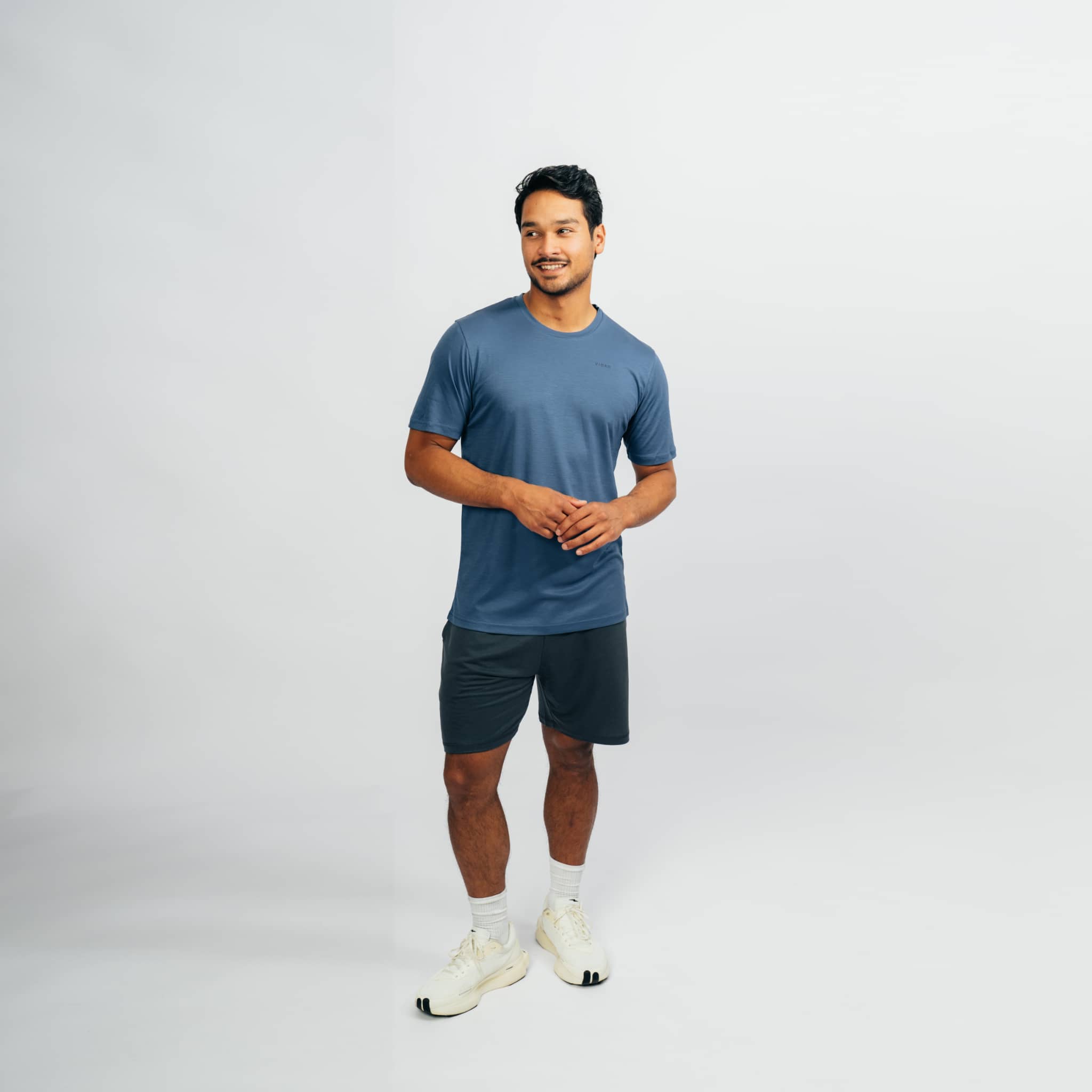 RESET I Natural Performance Tee - marineblau