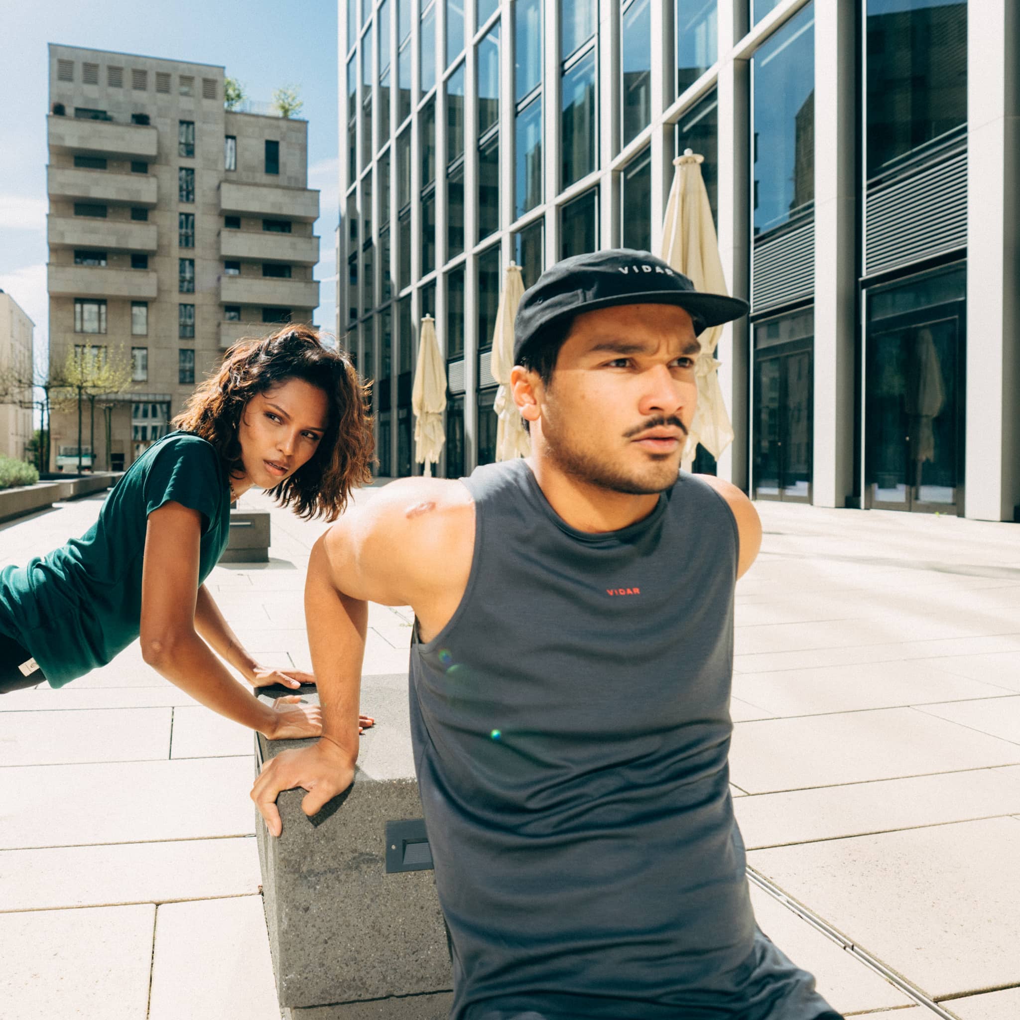 ANSWER | Sleeveless Sport Shirt anthrazit