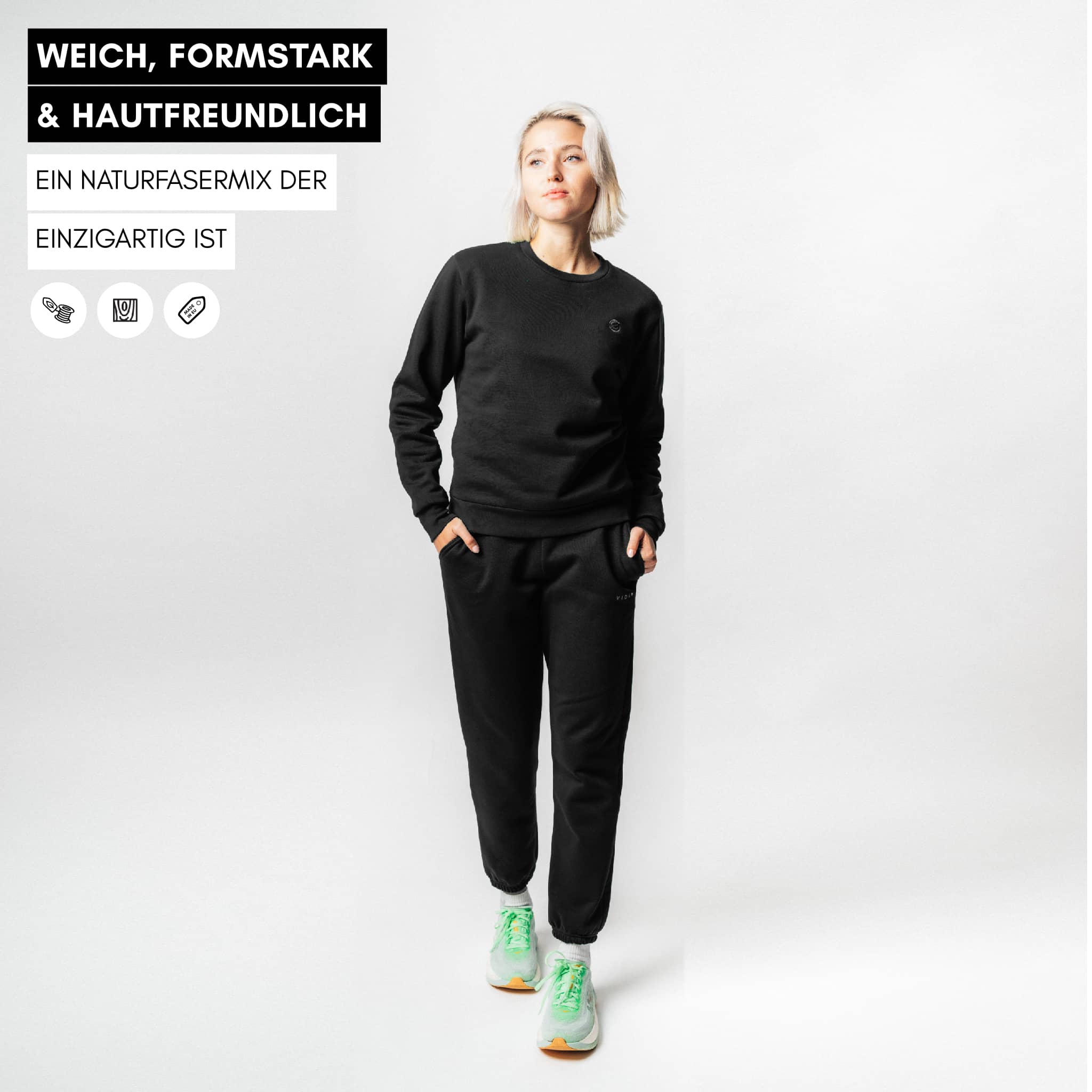 ALL COURT I Natural Sweatpants aus TENCEL™ - schwarz