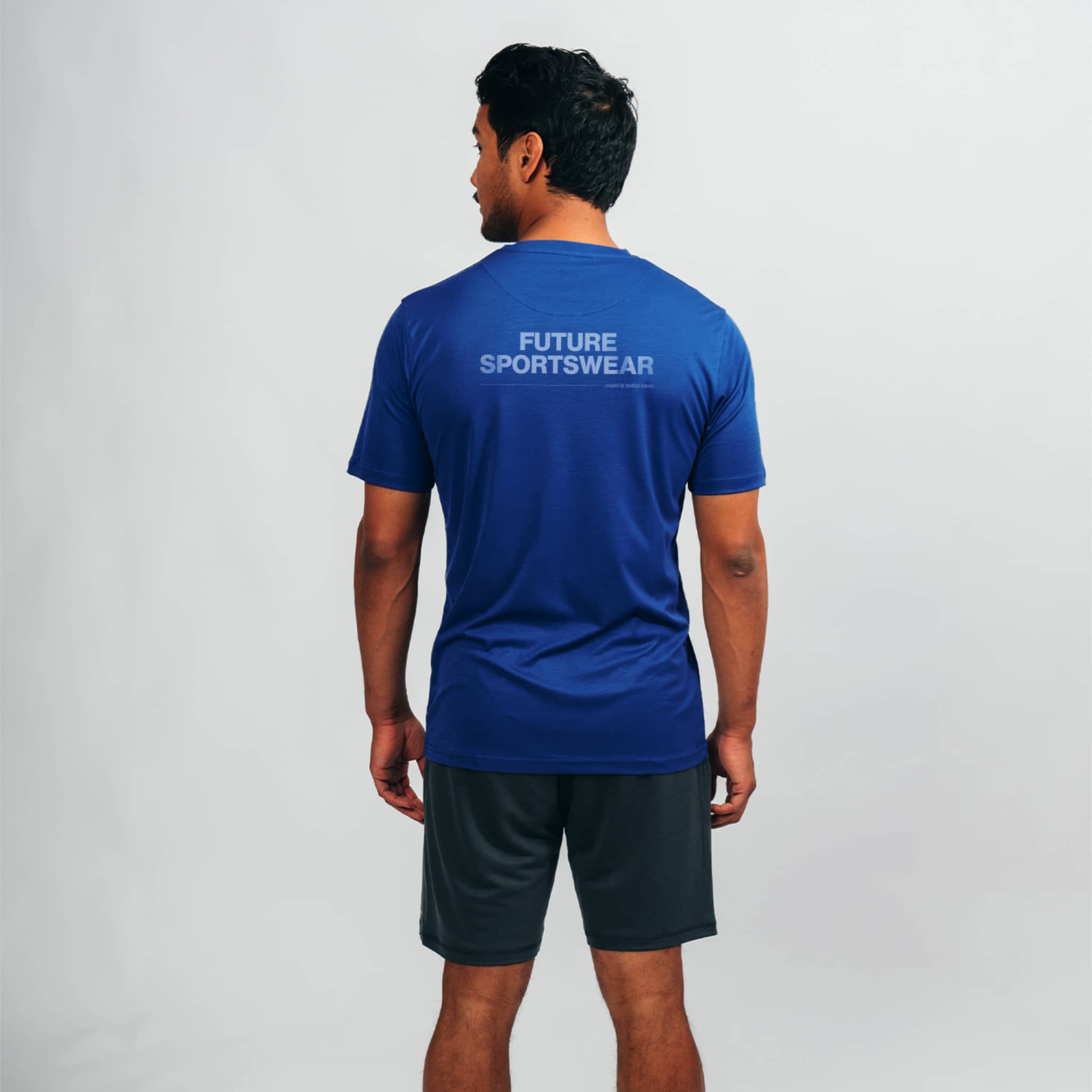 RESET I Natural Performance Tee - cobalt blau