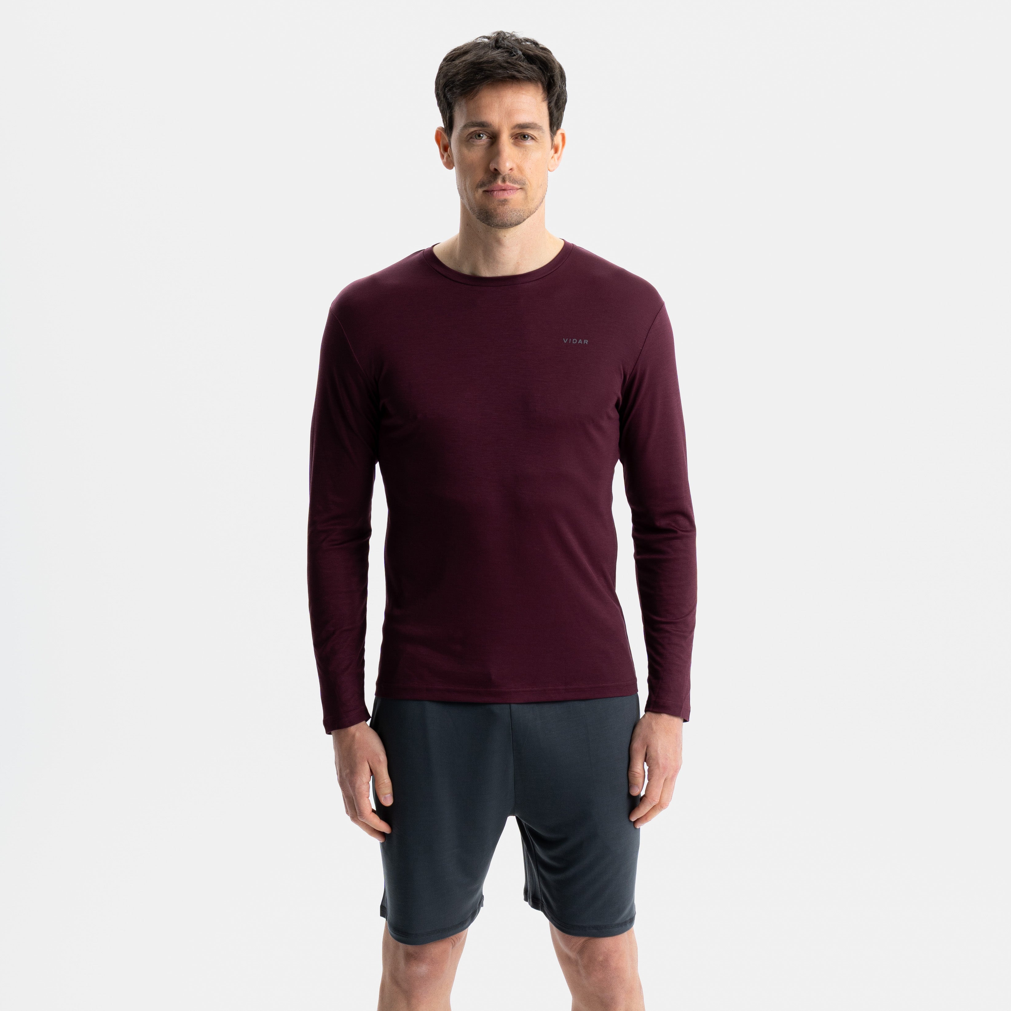 DISTANCE | Performance Longsleeve | Burgundy Red