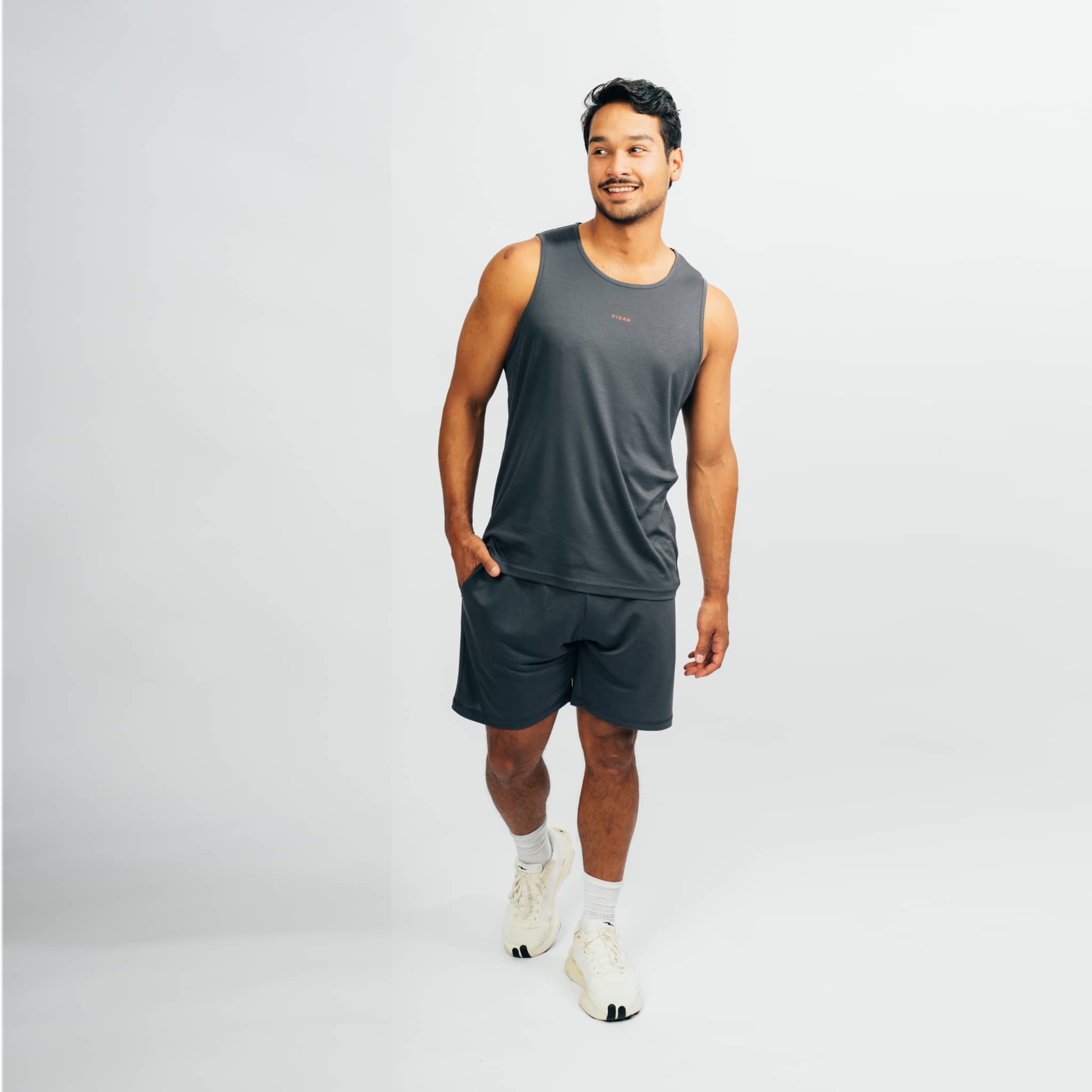ANSWER | Sleeveless Sport Shirt anthrazit