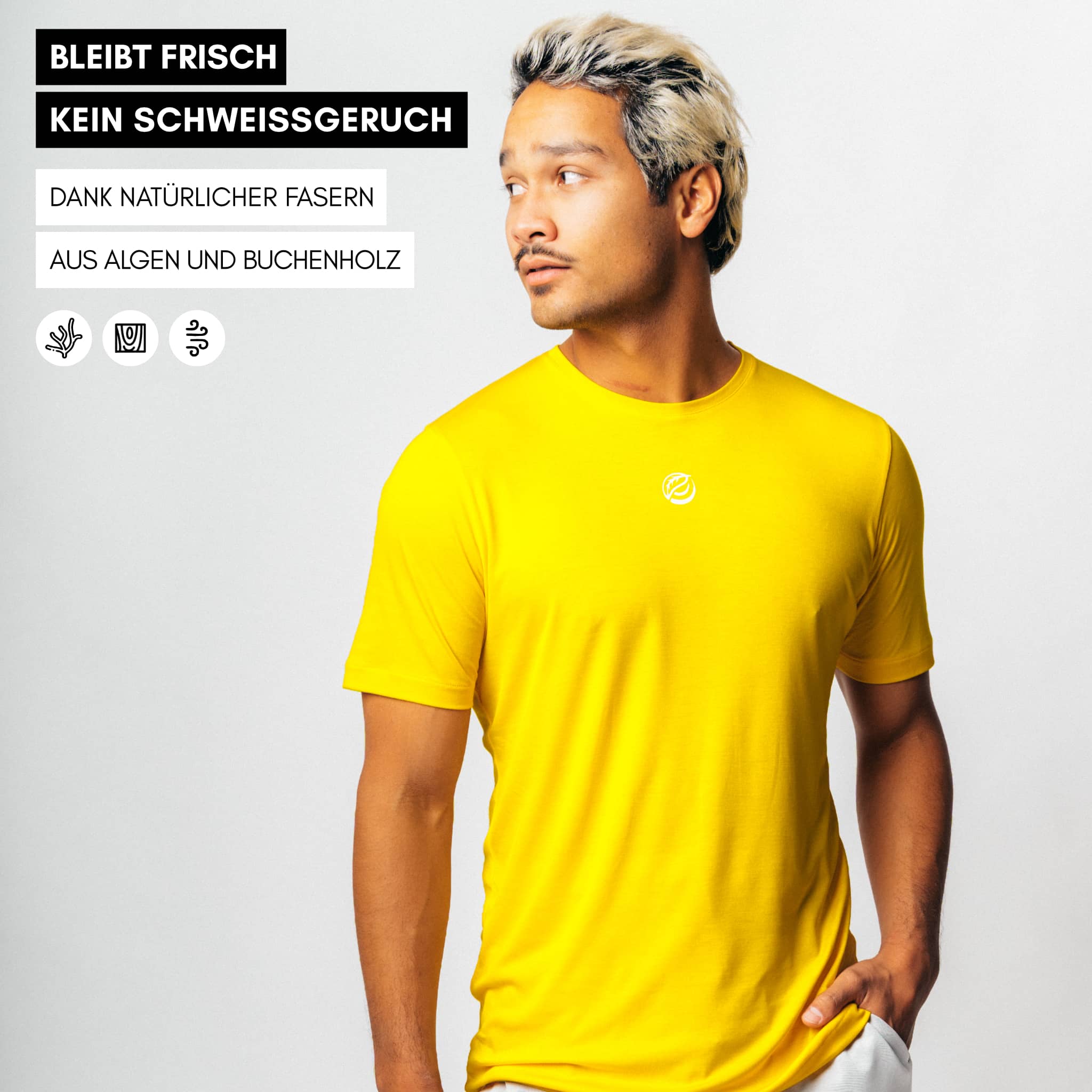 ATTITUDE 2.0 I Natural Performance Tee - gelb