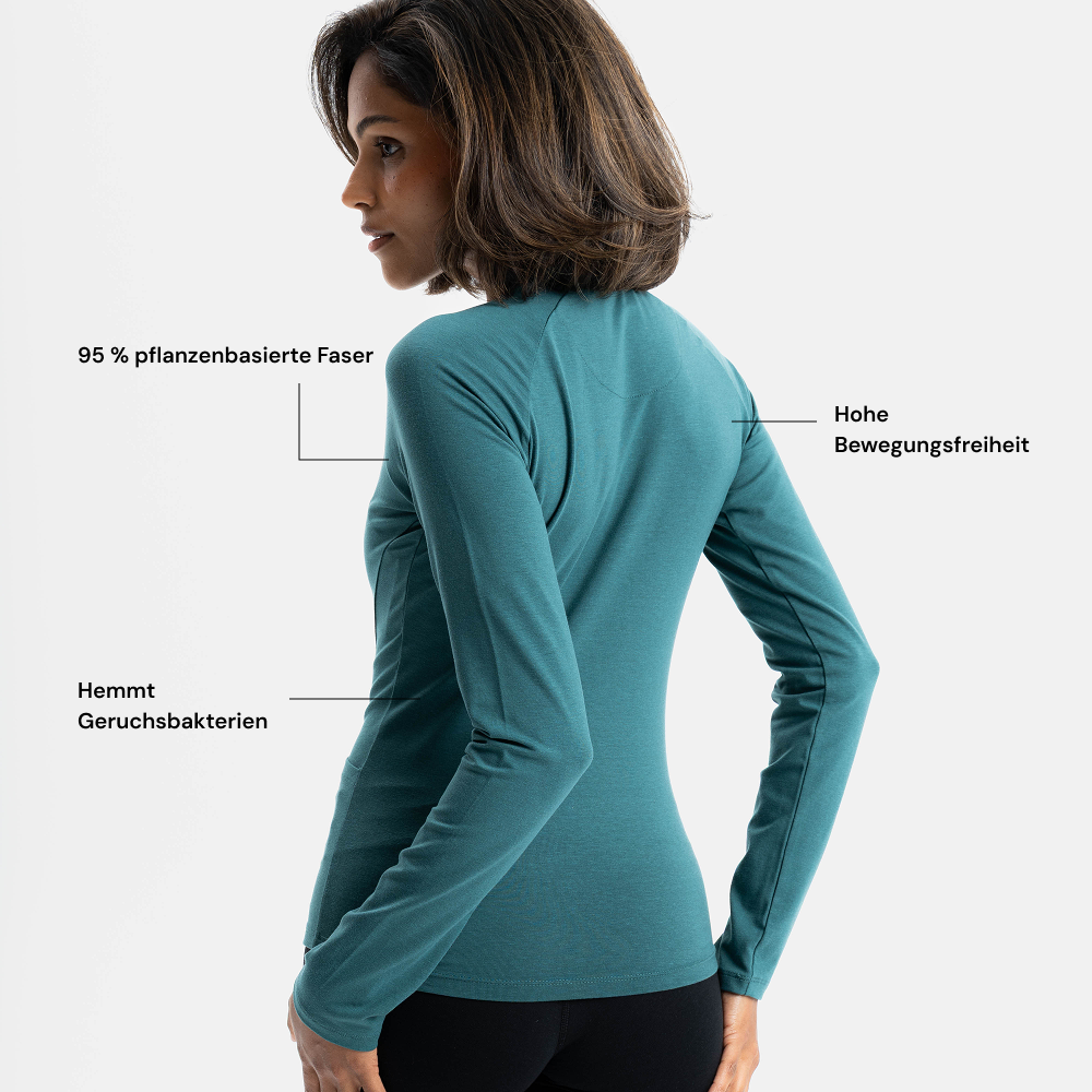 AMBITION | Natural Tight Longsleeve | Deep Sea Green