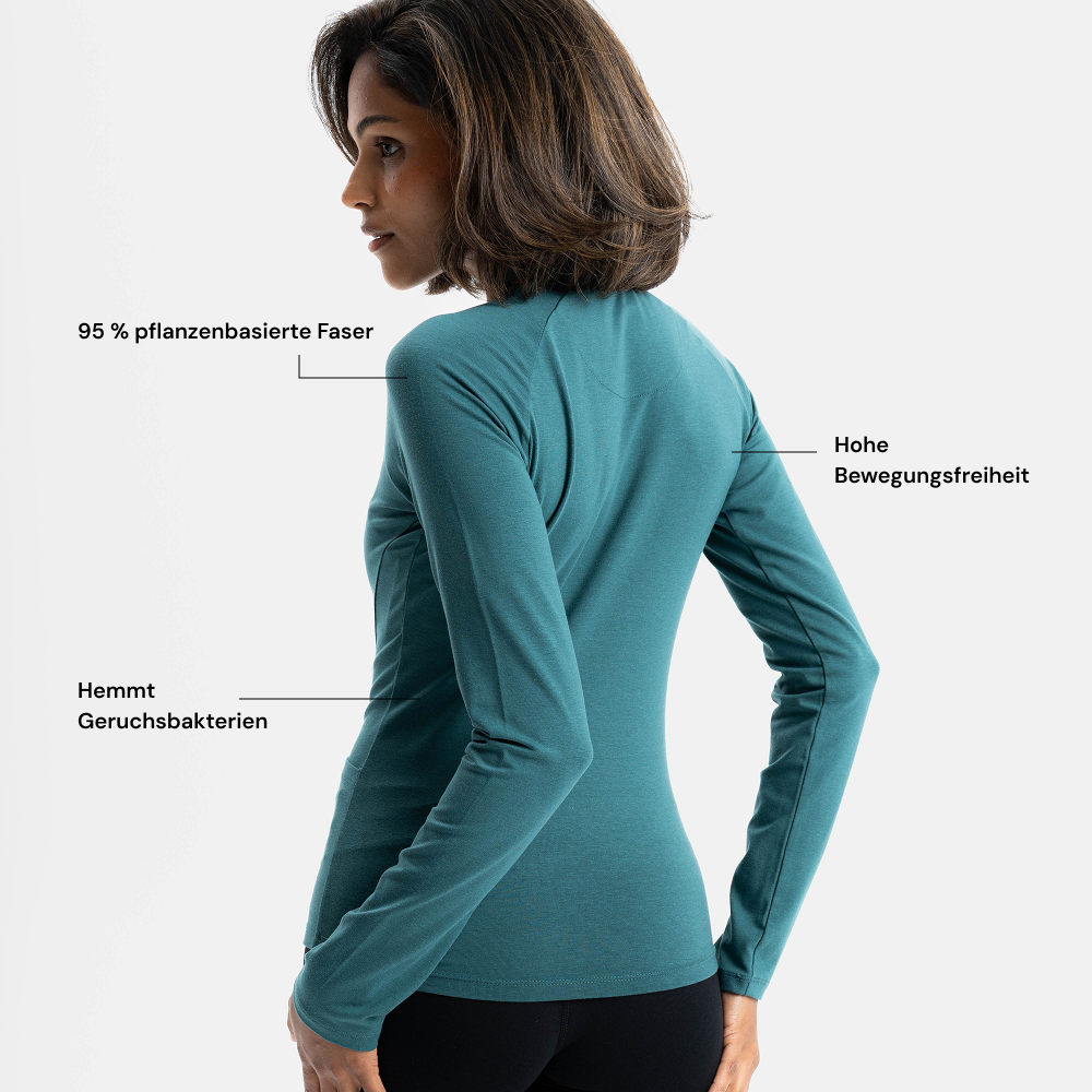 AMBITION | Natural Tight Longsleeve | Deep Sea Green