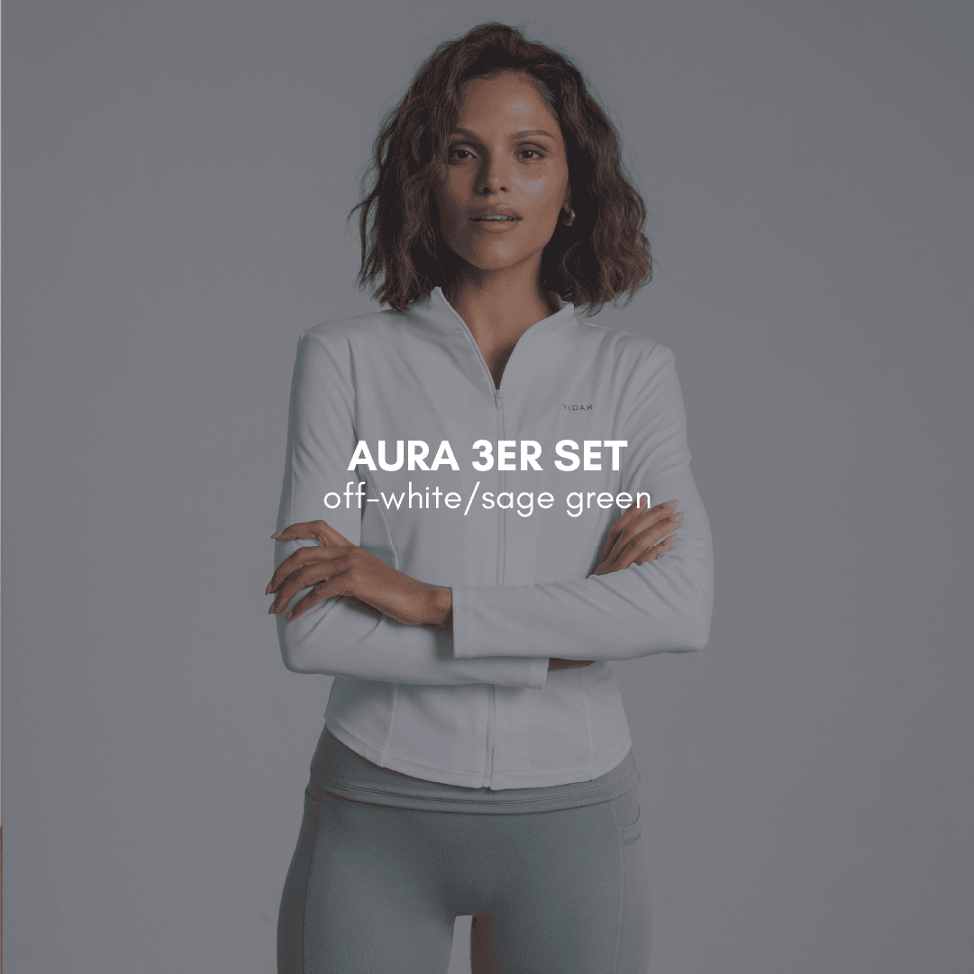 AURA 3er Sportset – off-white / sage green