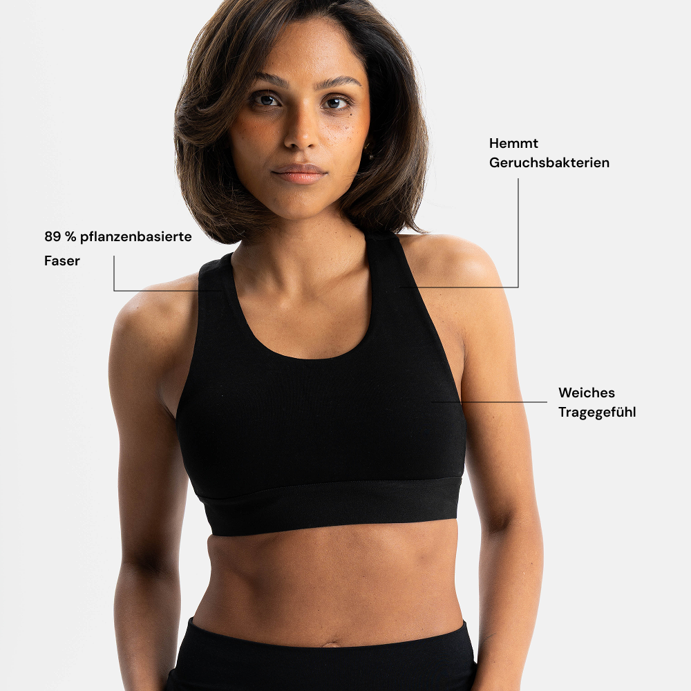BREATH | Natural Sportsbra | Black