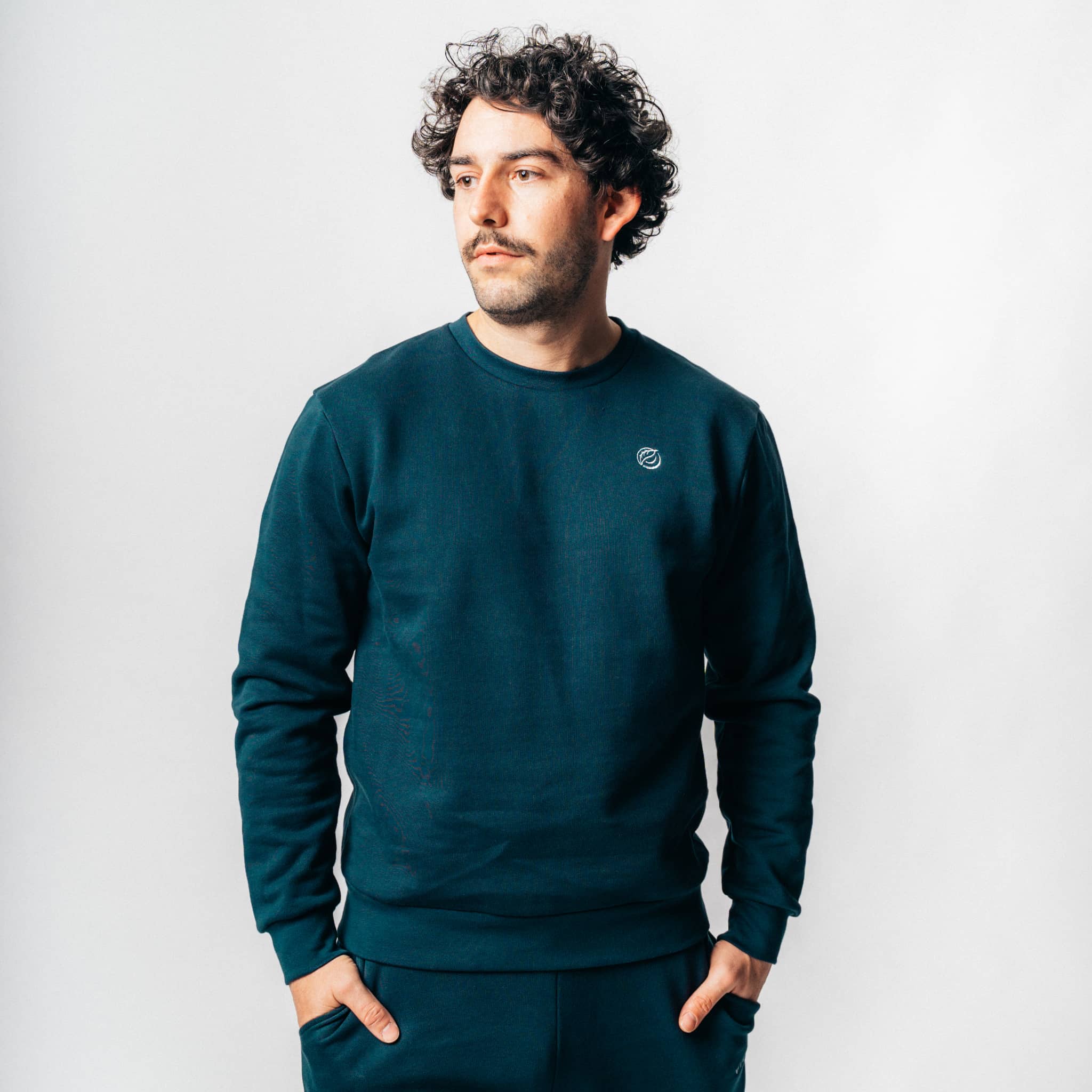 RECORD | Natural Crewneck Sweater - navy blau