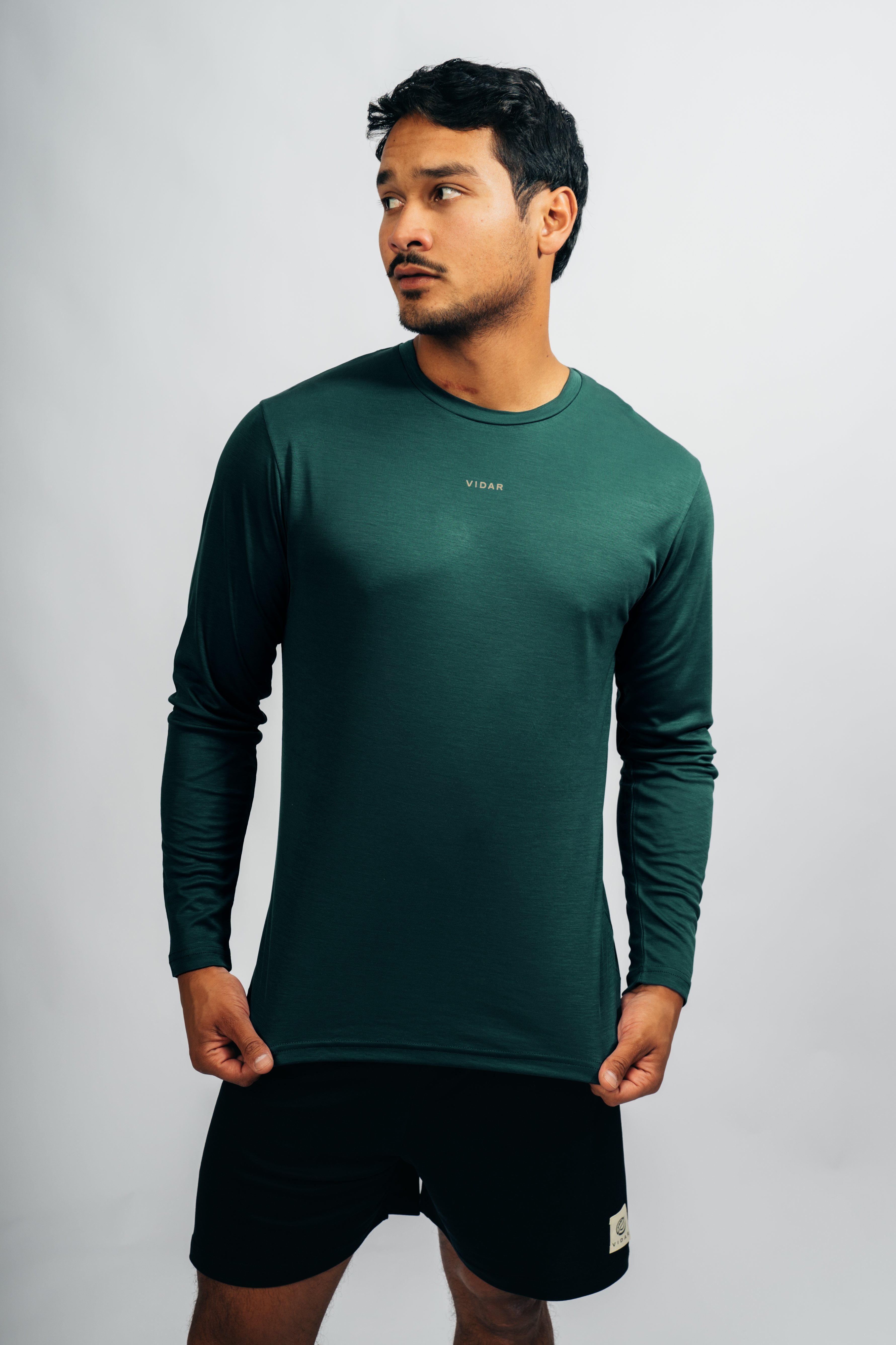 DISTANCE | Natural Performance Longsleeve - dunkelgrün