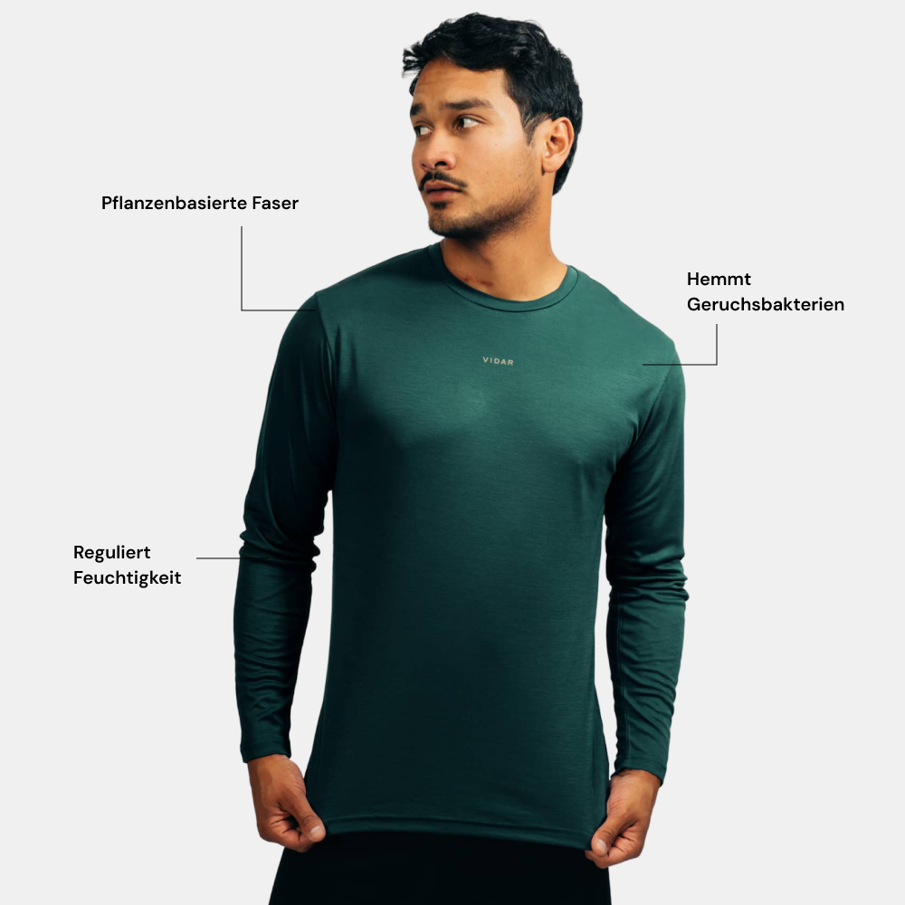 DISTANCE | Natural Performance Longsleeve | Forrest Green
