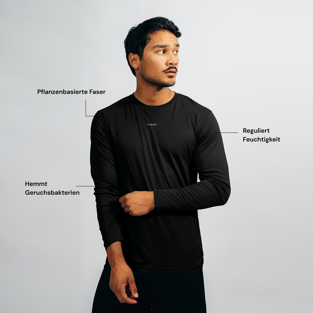 DISTANCE | Natural Performance Longsleeve | Black