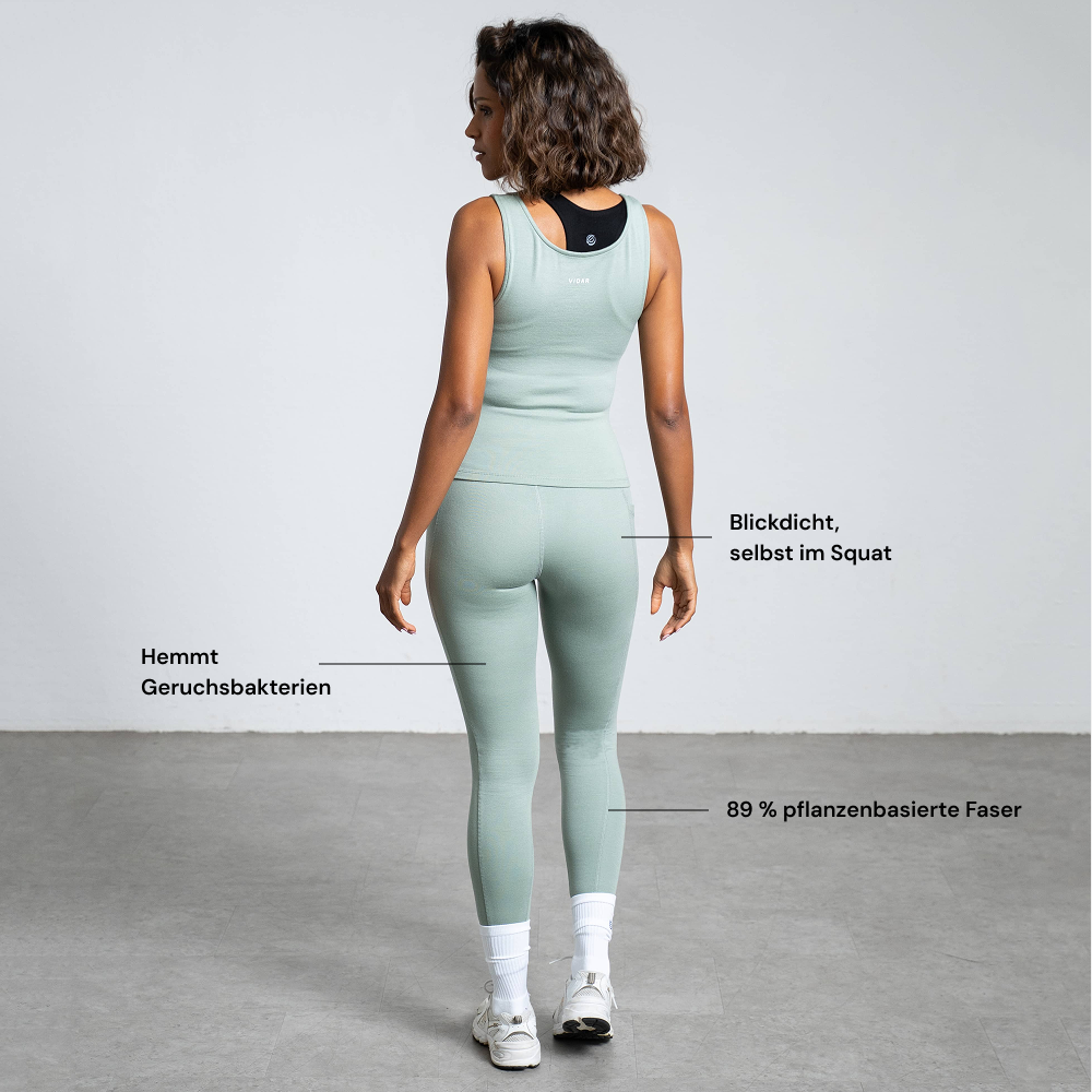 ELEVATE | Natural Sport Leggings | Sage Green