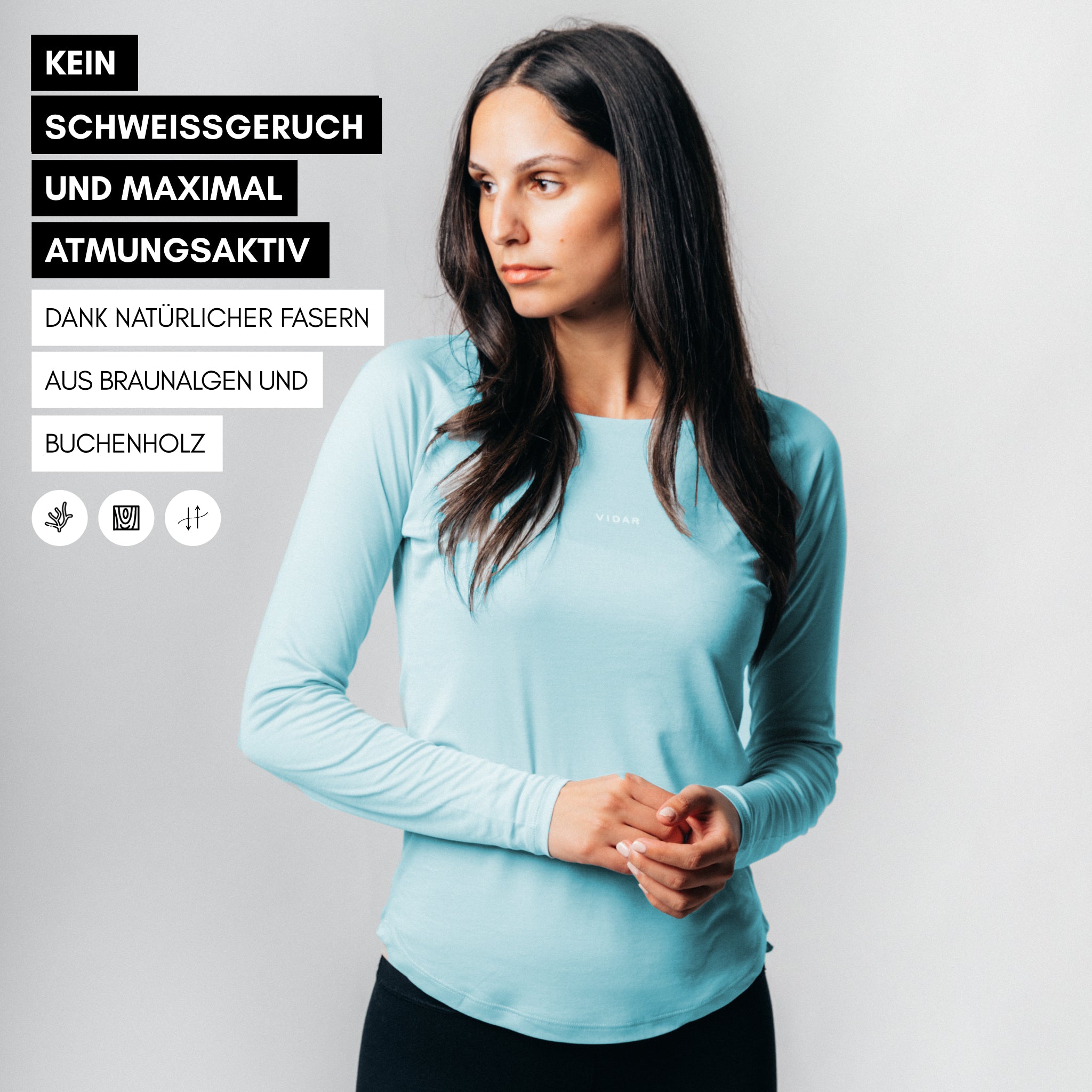 FLOW | Natural Sport Longsleeve - sky blue