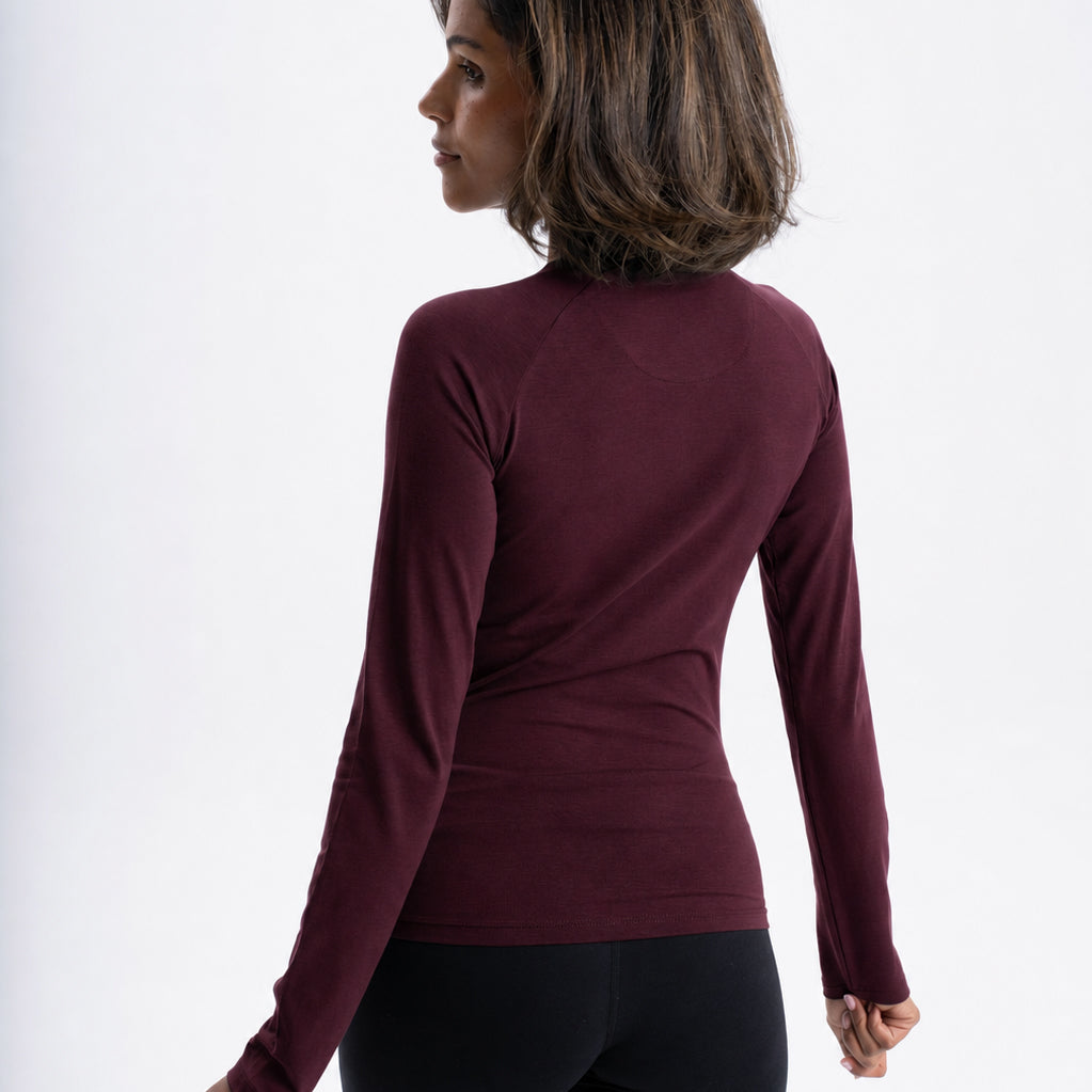 FLOW | Natural Sport Longsleeve | Burgundy