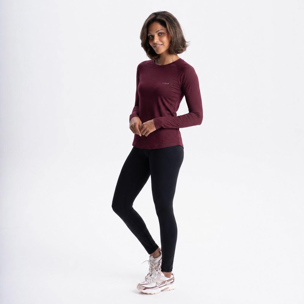 FLOW | Natural Sport Longsleeve | Burgundy