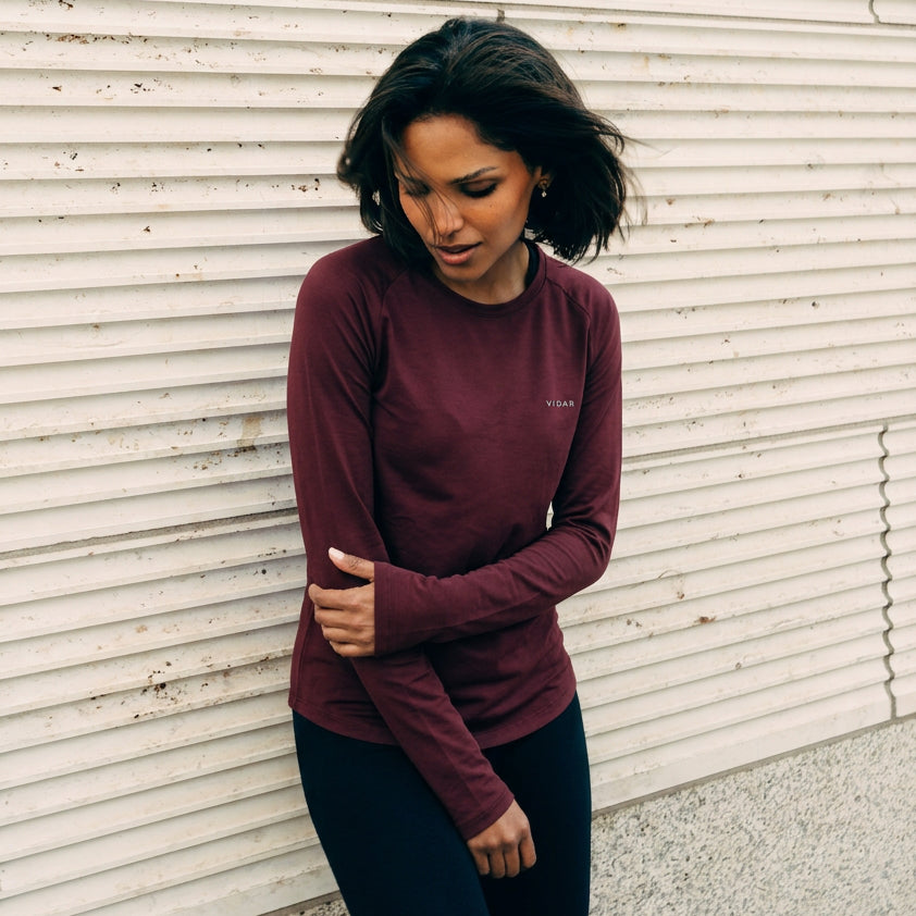 FLOW | Natural Sport Longsleeve | Burgundy