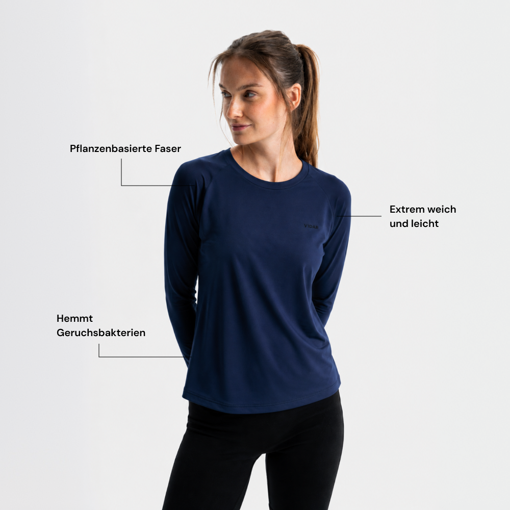 FLOW | Natural Sport Longsleeve | Deep Navy