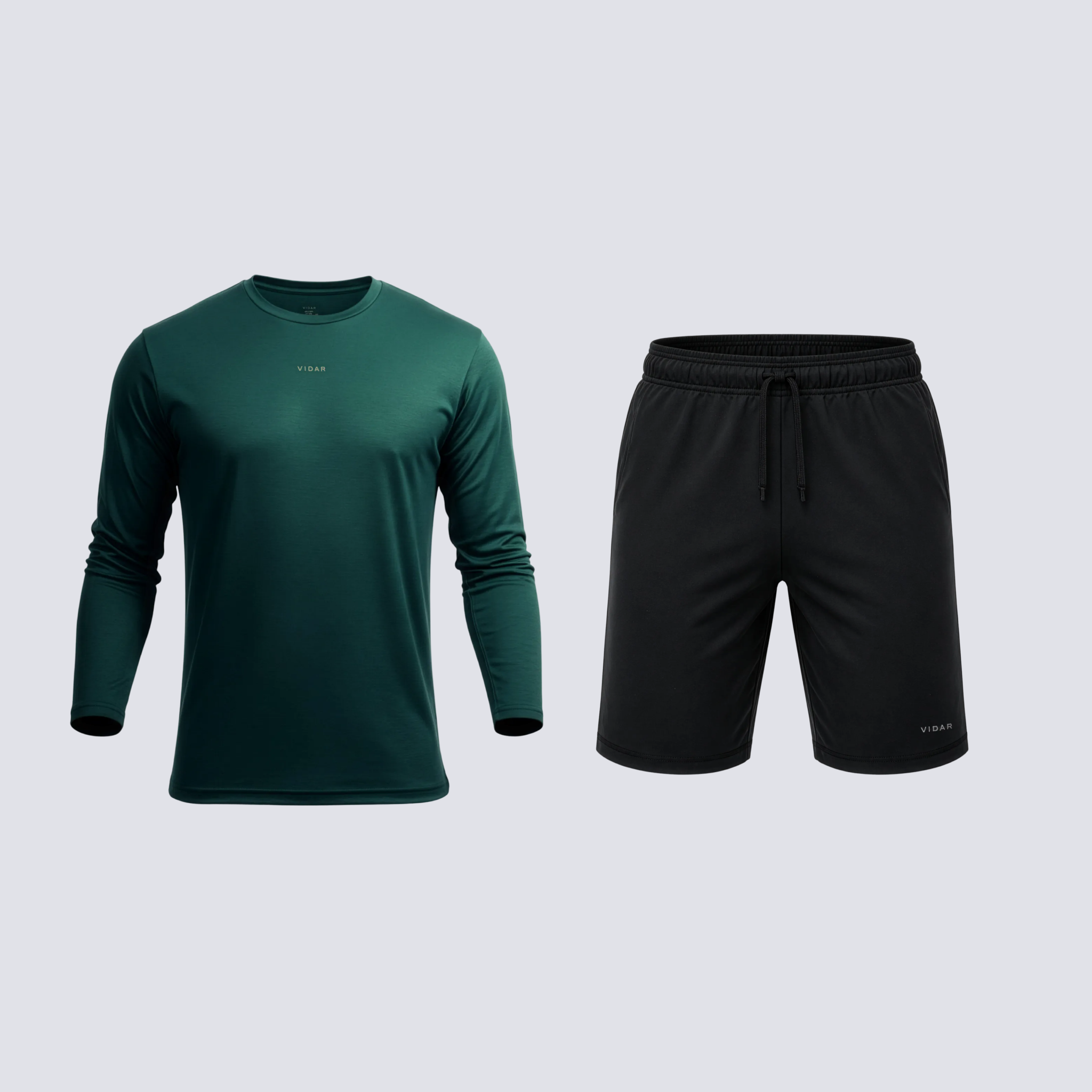 DISTANCE Sportset dunkelgrün / schwarz