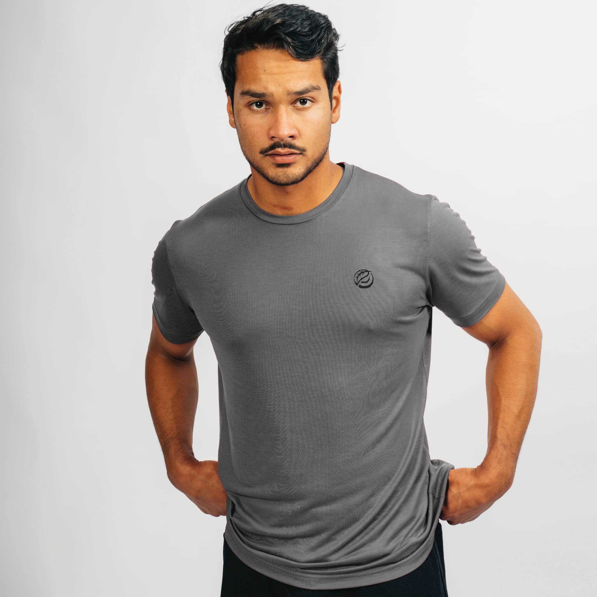 CHANGE I Natural Sport Tee - dunkelgrau