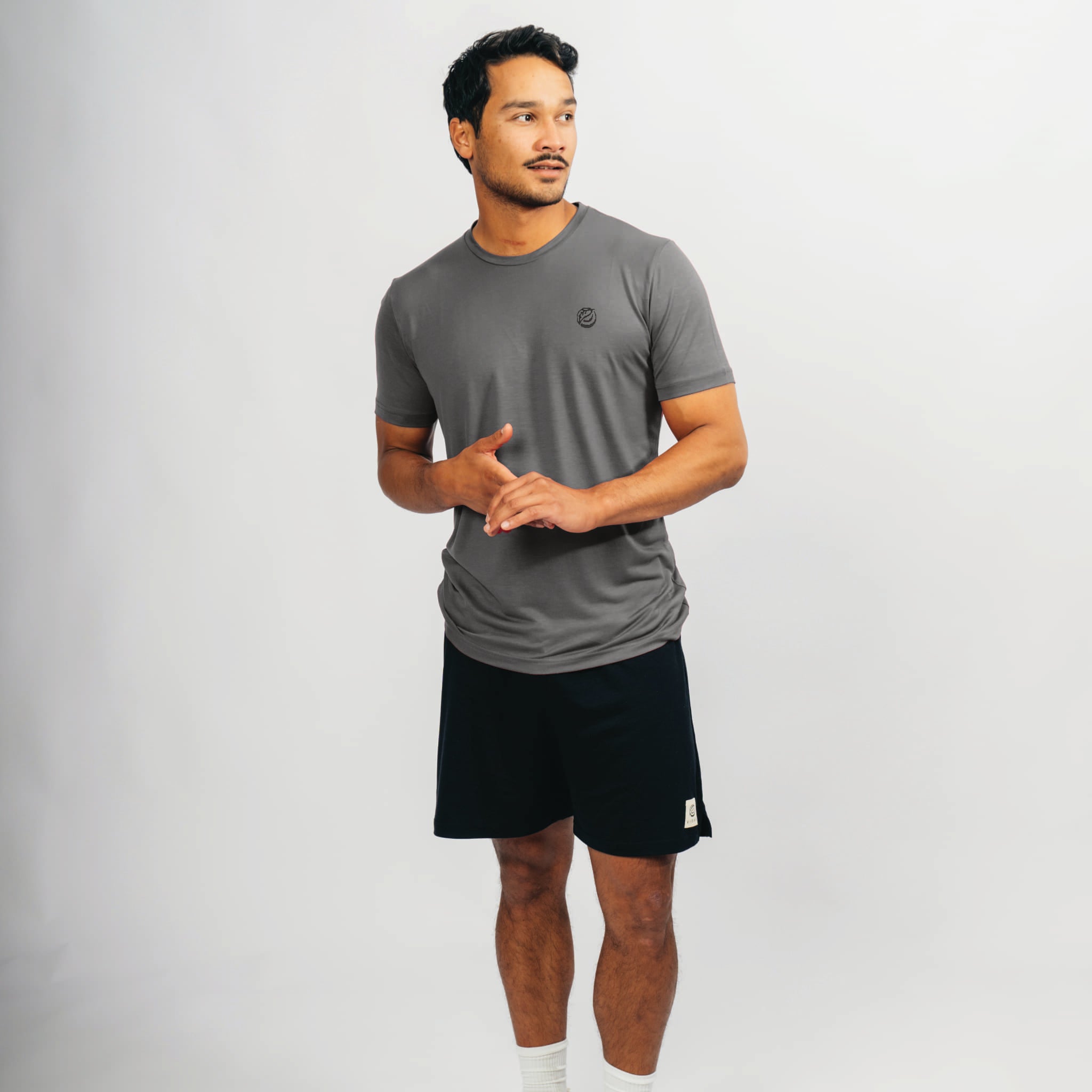 CHANGE I Natural Sport Tee - dunkelgrau
