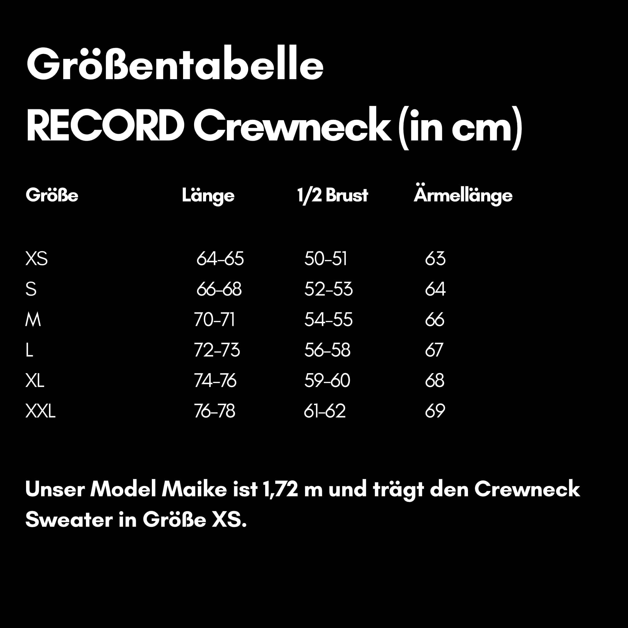 RECORD I Natural Crewneck Sweater aus TENCEL™ - schwarz