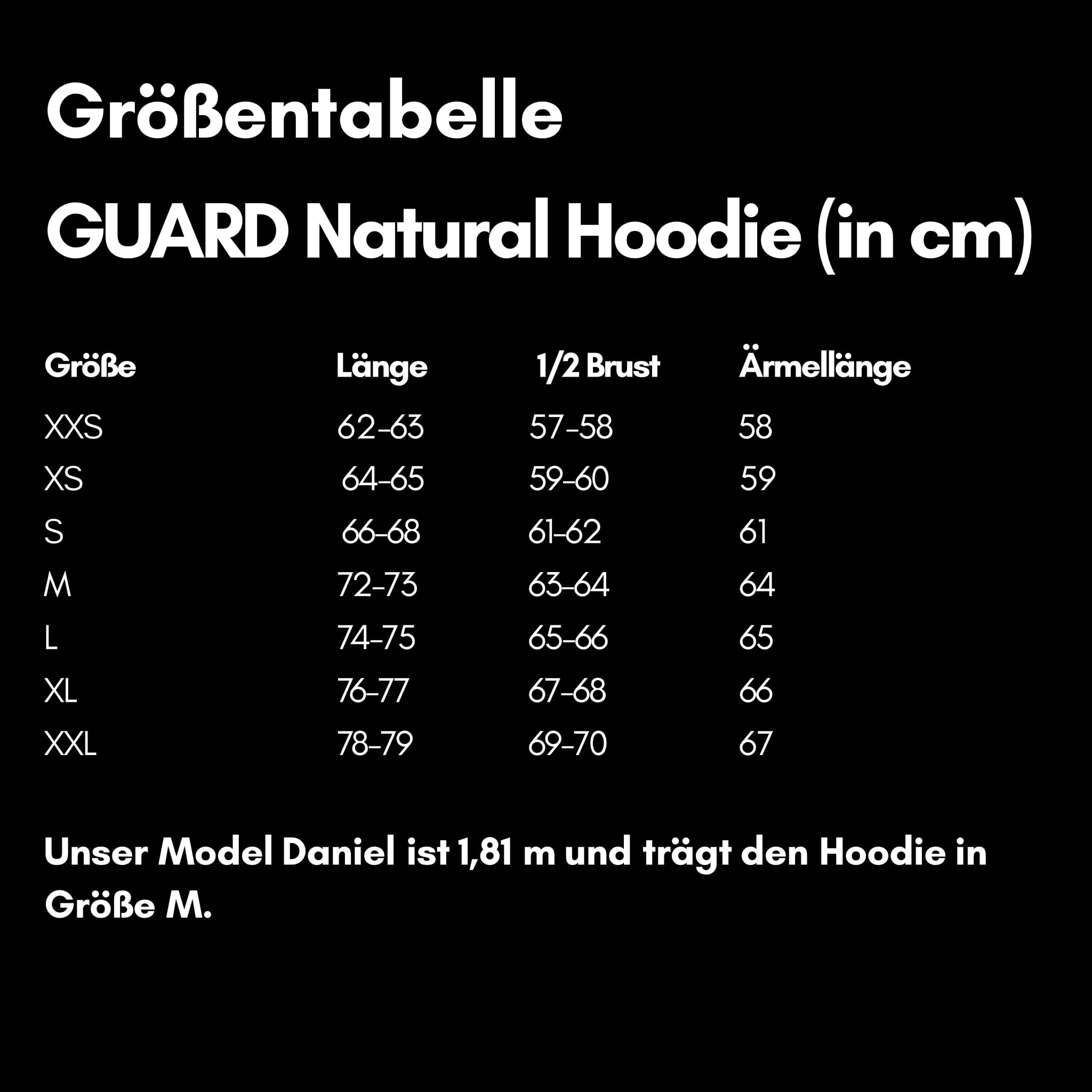 GUARD I Natural Hoodie - schwarz