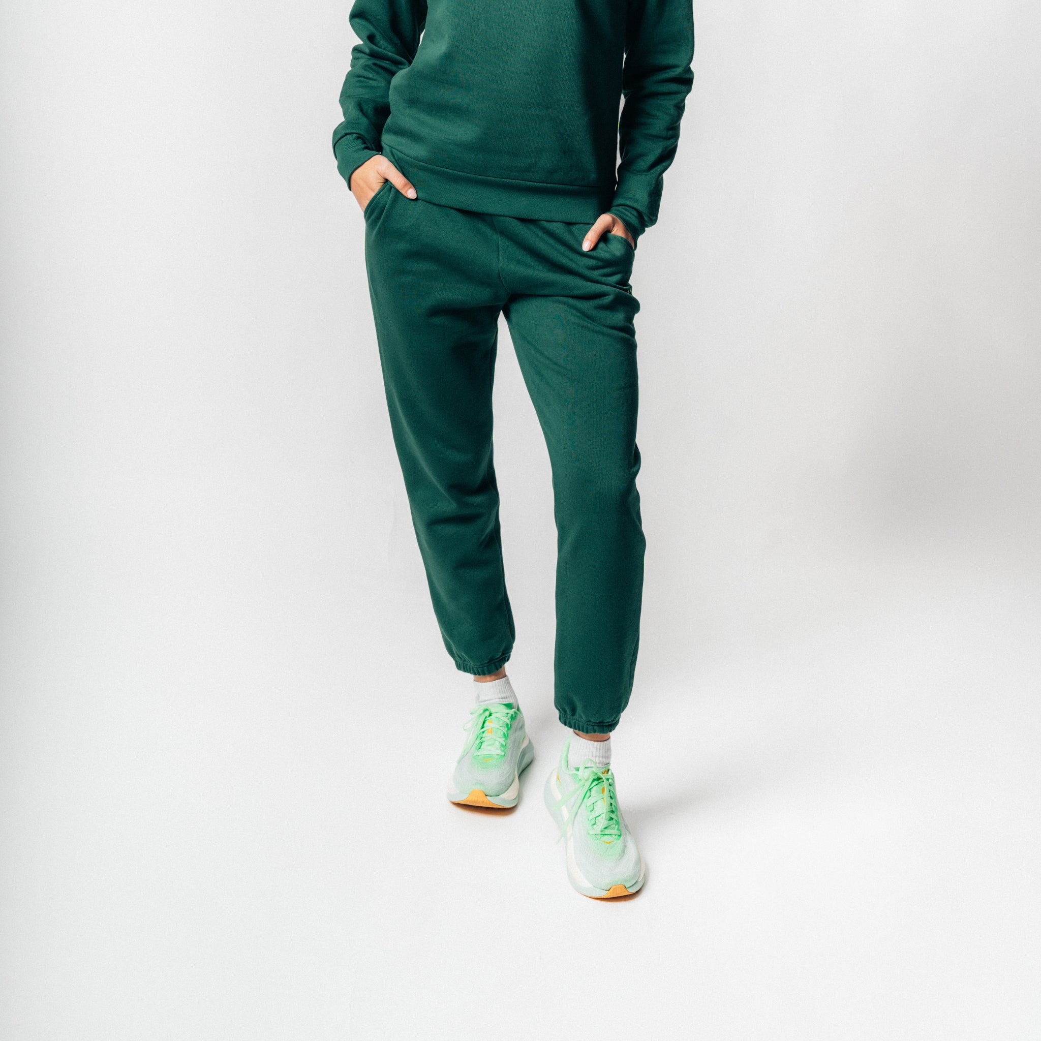 ALL COURT I Natural Sweatpants aus Bio-Baumwolle - dunkelgrün