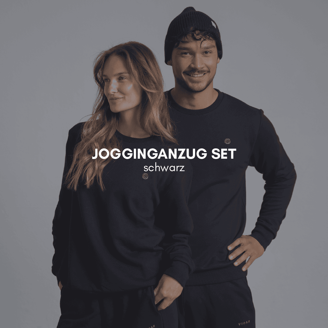 Jogginganzug aus TENCEL™ und Biobaumwolle - schwarz