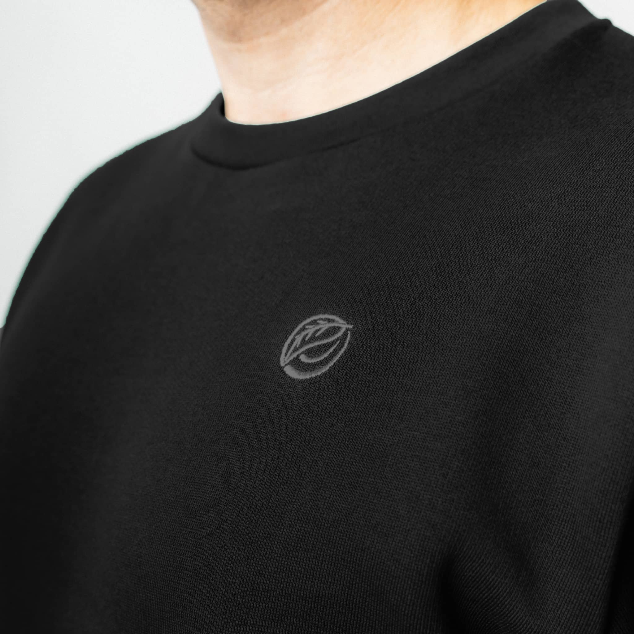 RECORD I Natural Crewneck Sweater - schwarz