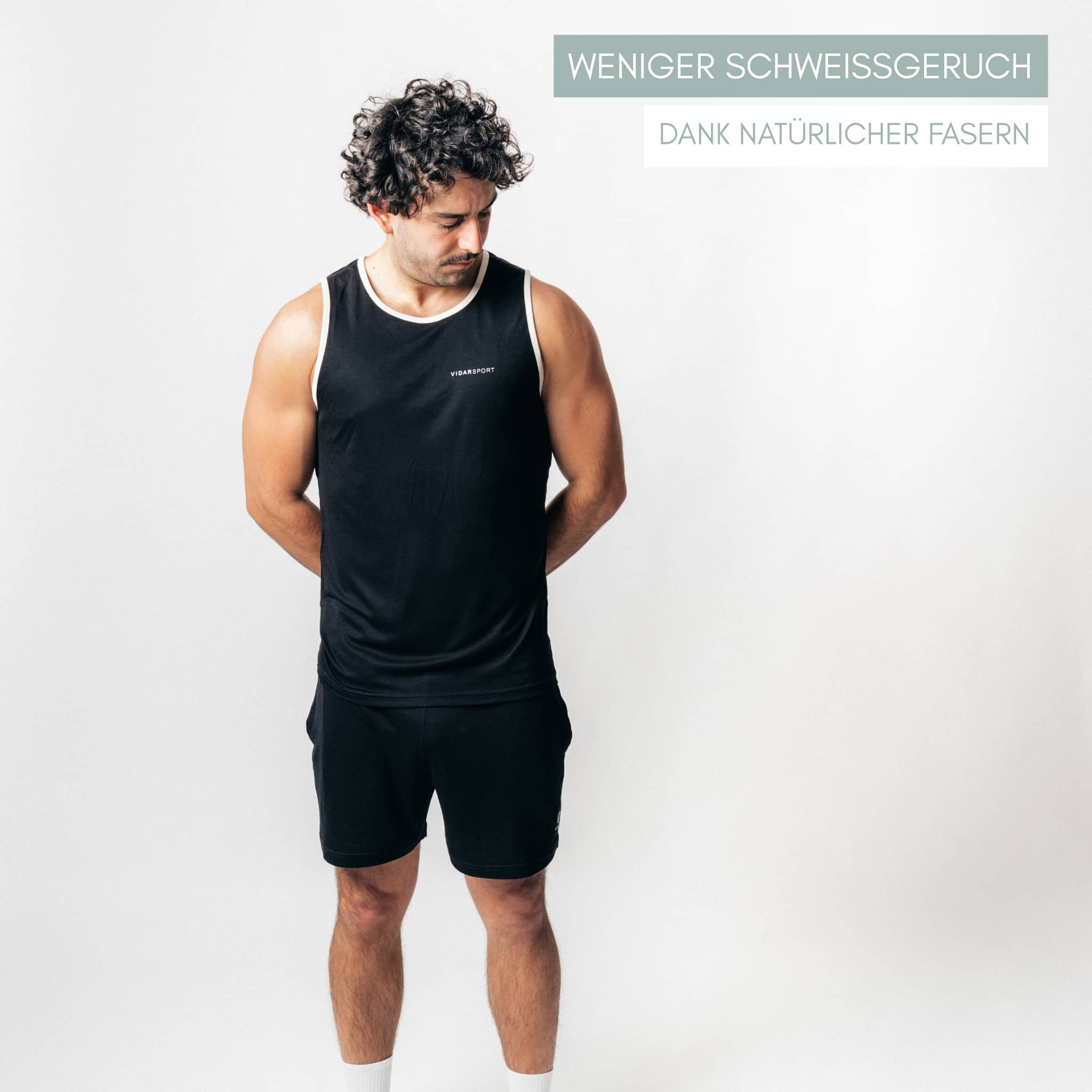 ANSWER | Sleeveless Sport Shirt schwarz