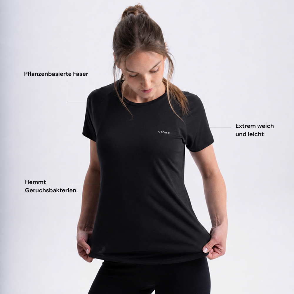 POSEIDA | Women Sport Shirt | Black