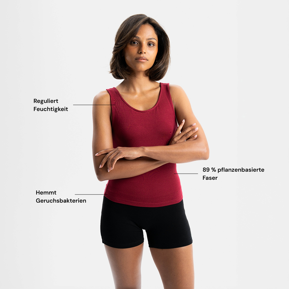 PULSE | Natural Sport Top | Red Berry