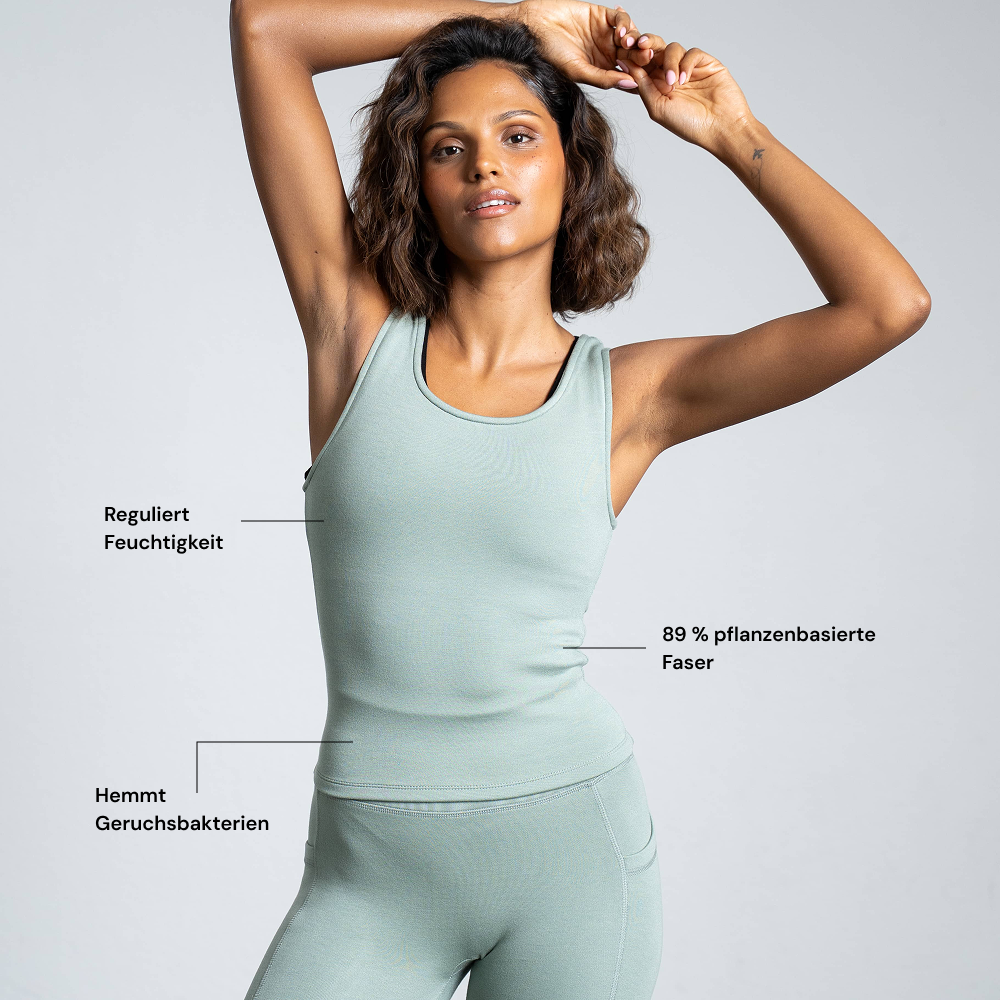 PULSE | Natural Sport Top | Sage Green