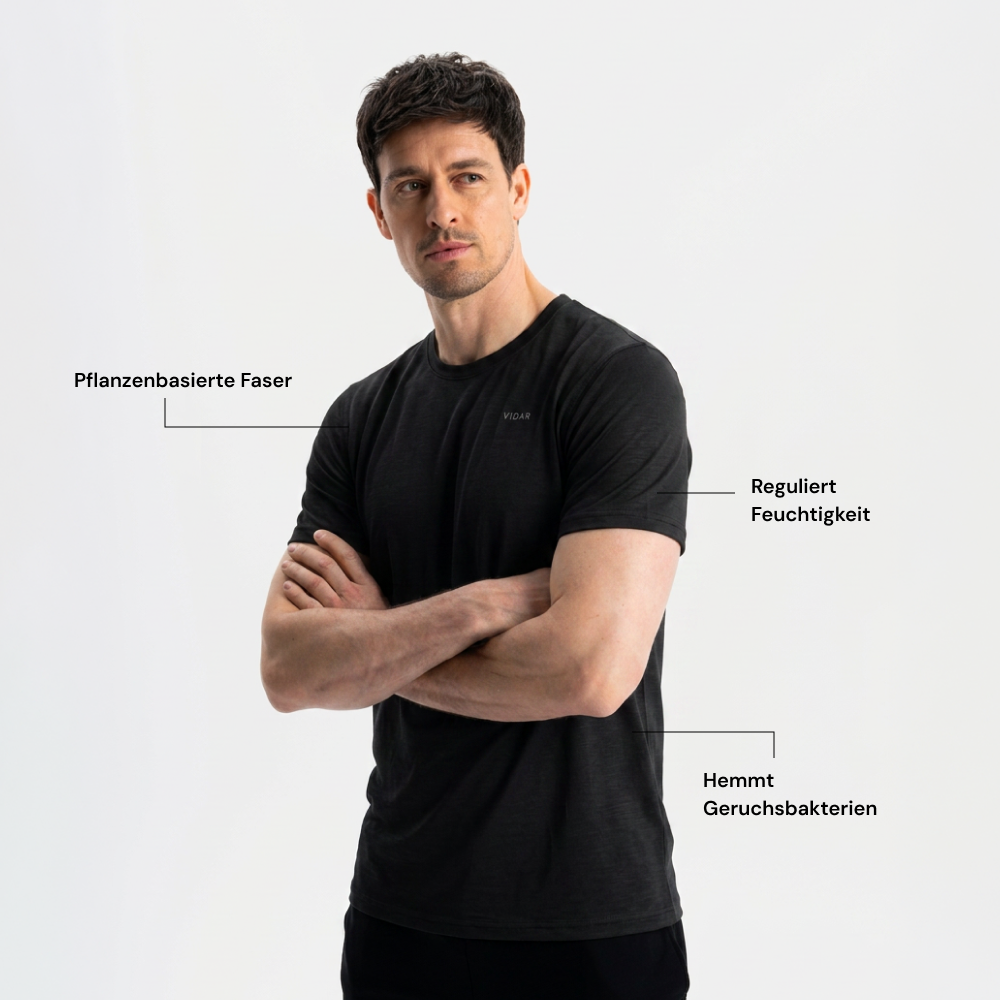 RESET I Natural Performance Tee | Black